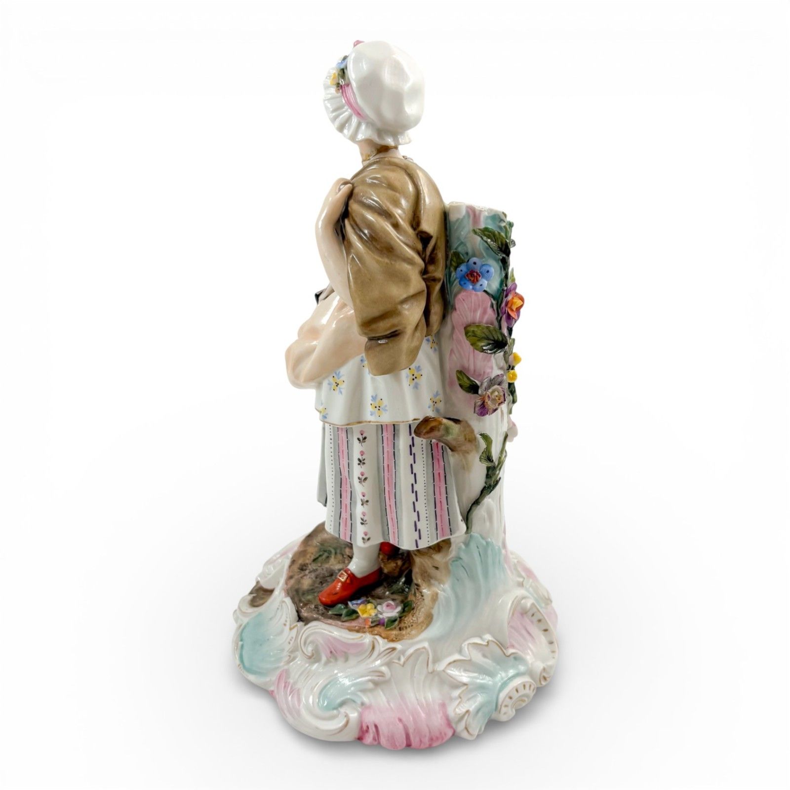 Samson Antique Porcelain Rococo Peasant Woman Figurine Posy Holder photo 345.0
