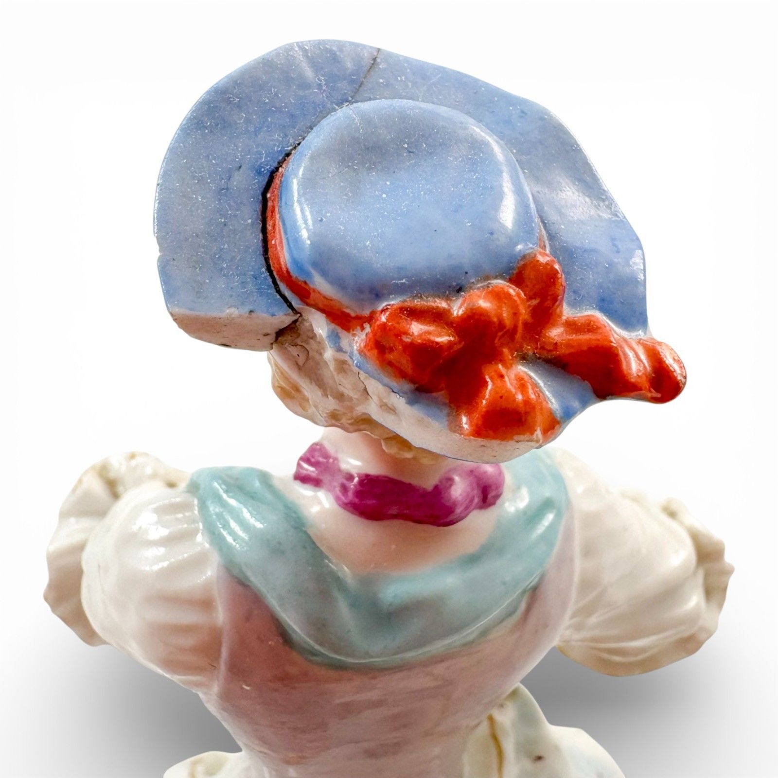 465.0 Pair French Porcelain Flower Seller Figures, Paris Rococo Revival, 19th Century photo