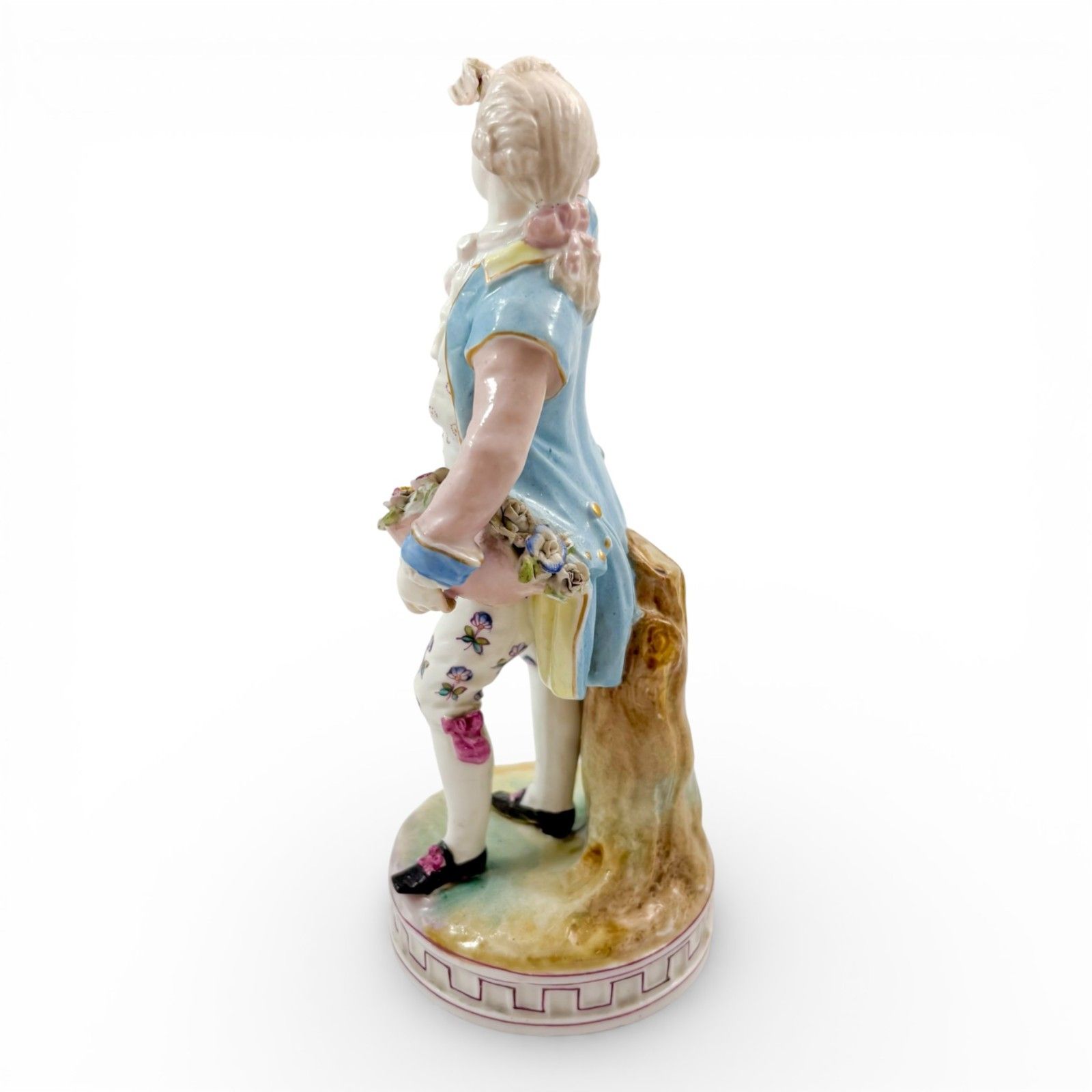 photo vintage Pair French Porcelain Flower Seller Figures, Paris Rococo Revival, 19th Century