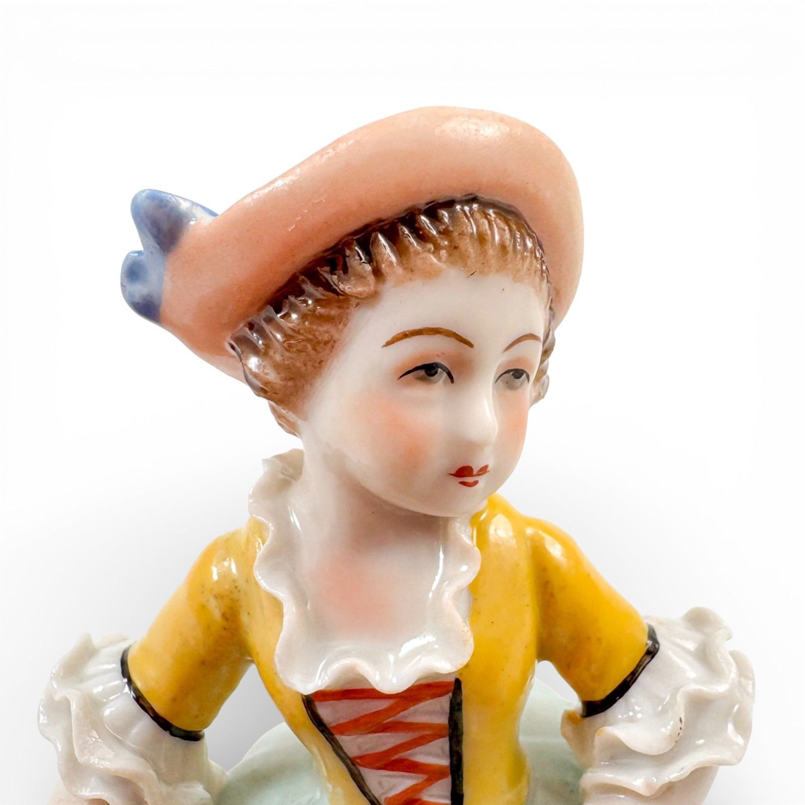 photo furniture Antique German Sitzendorf Porcelain Flower Girl Figurines Pair, Rococo, C.1910's