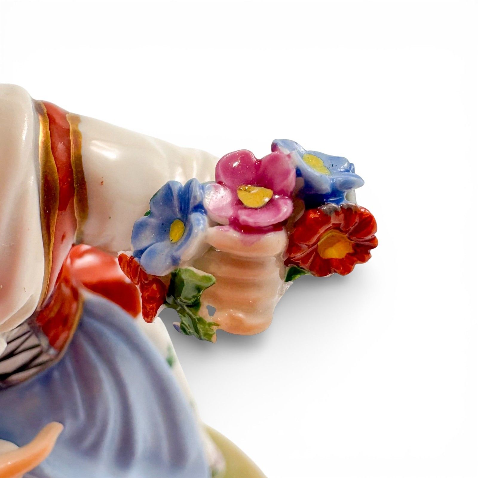 photo furniture Carl Thieme Dresden Porcelain Shepherdess Figurine With Sheep Hand Painted 1930s