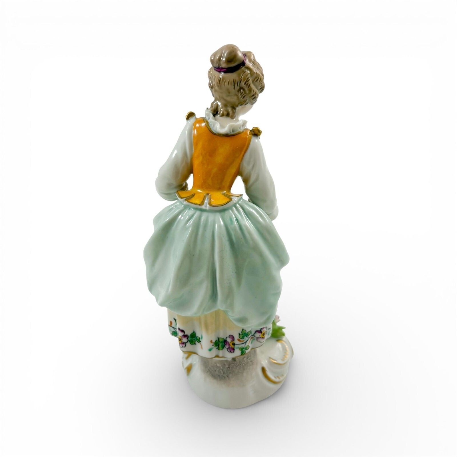 Antique Sitzendorf Porcelain Figurine Lady Gardener Watering Can Germany C.1930s photo Home Decor