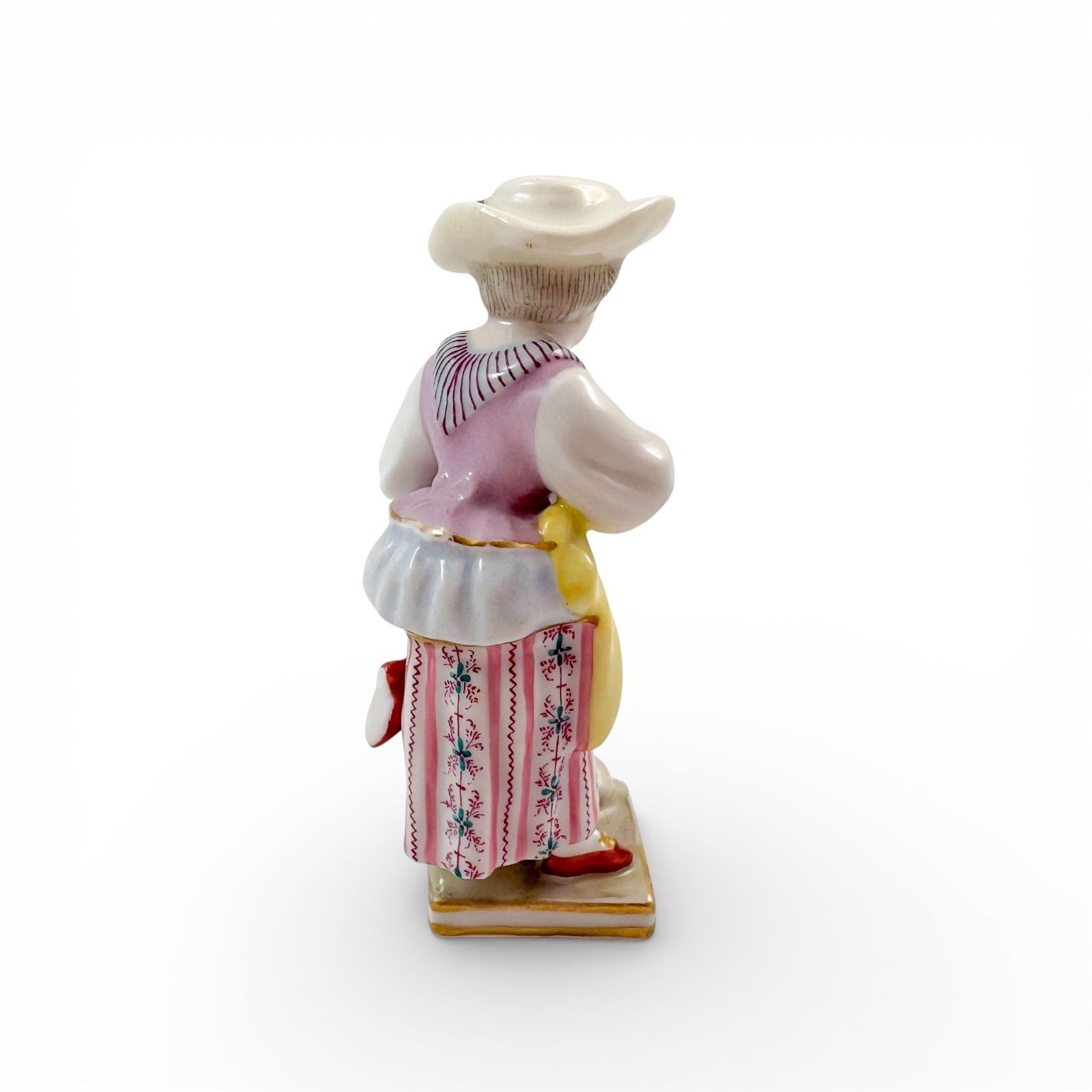 Antique Sitzendorf Porcelain Flower Seller Figurine German C.1920s Hand Painted photo furniture