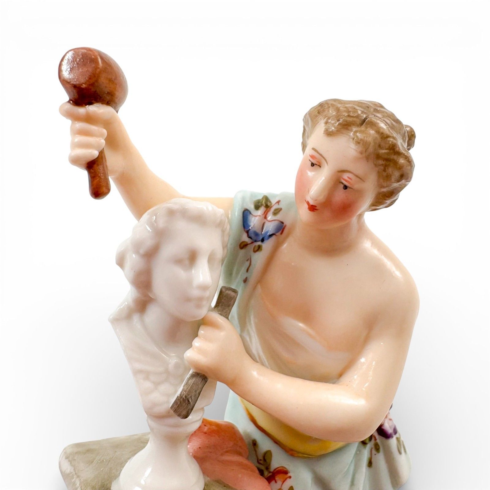 Antique German Porcelain Figurine Female Sculptor Thuringia C. 1880–1910 photo vintage
