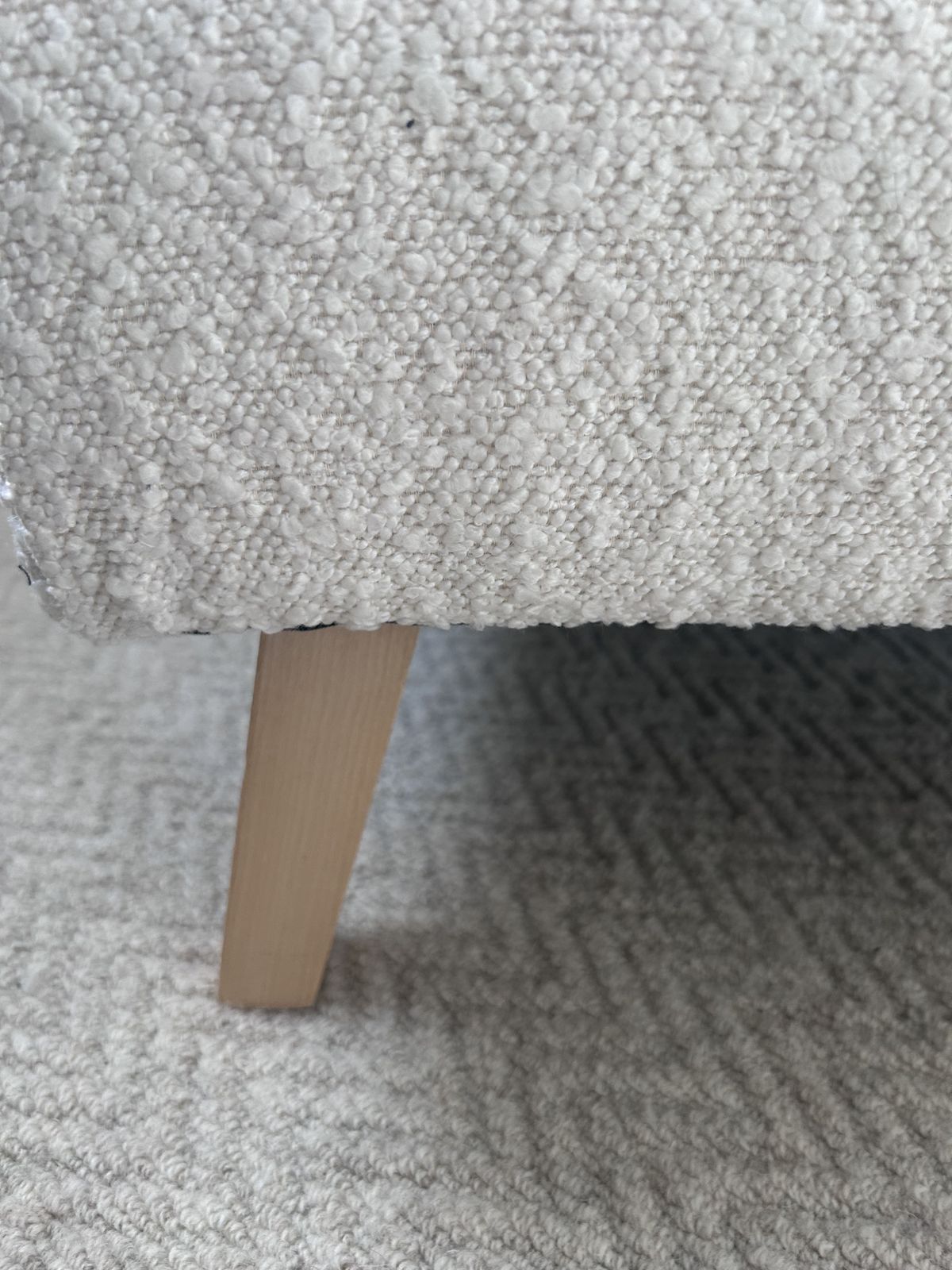 Winged Boucle Newly Upholstered Arm Chair photo 425.0