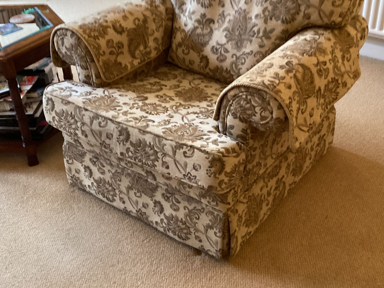 A Great Quality Three Piece Suite By Gainsborough From The Early 21st Century. In Super Condition With New Firmer Seats And Arm Covers From The Original Material. Sofa Or Chairs Can Be Sold Individually photo furniture