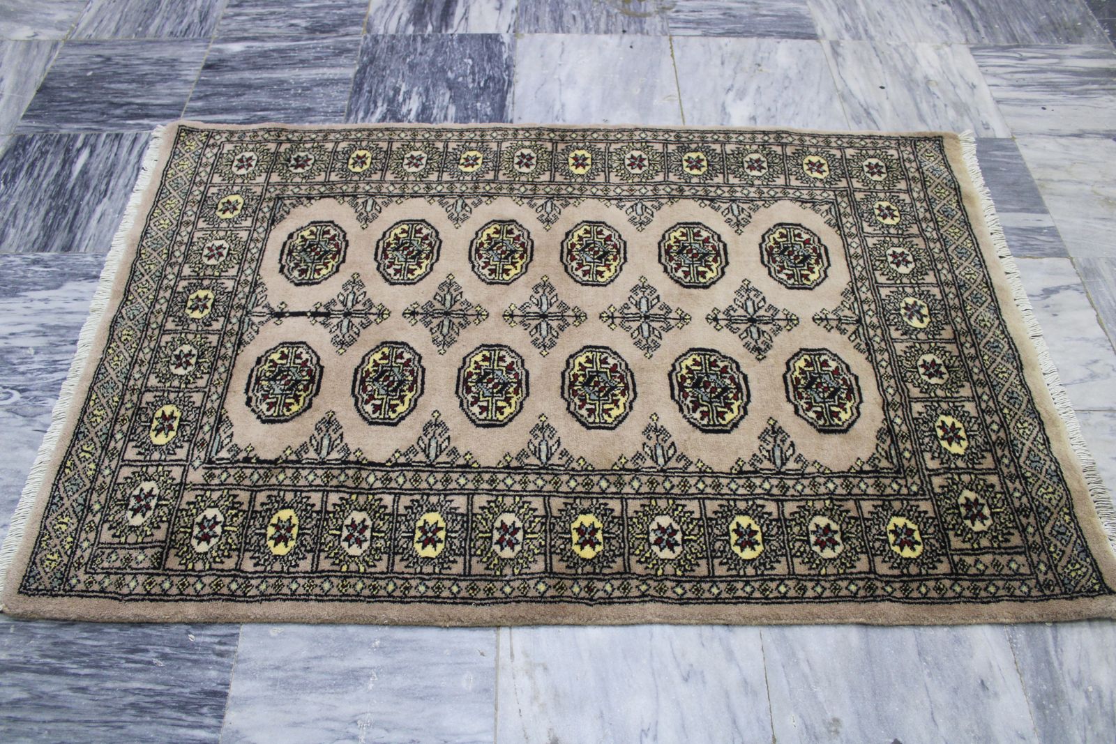 3x5 Afghan Bokhara Handmade Geometric Area Rug photo furniture