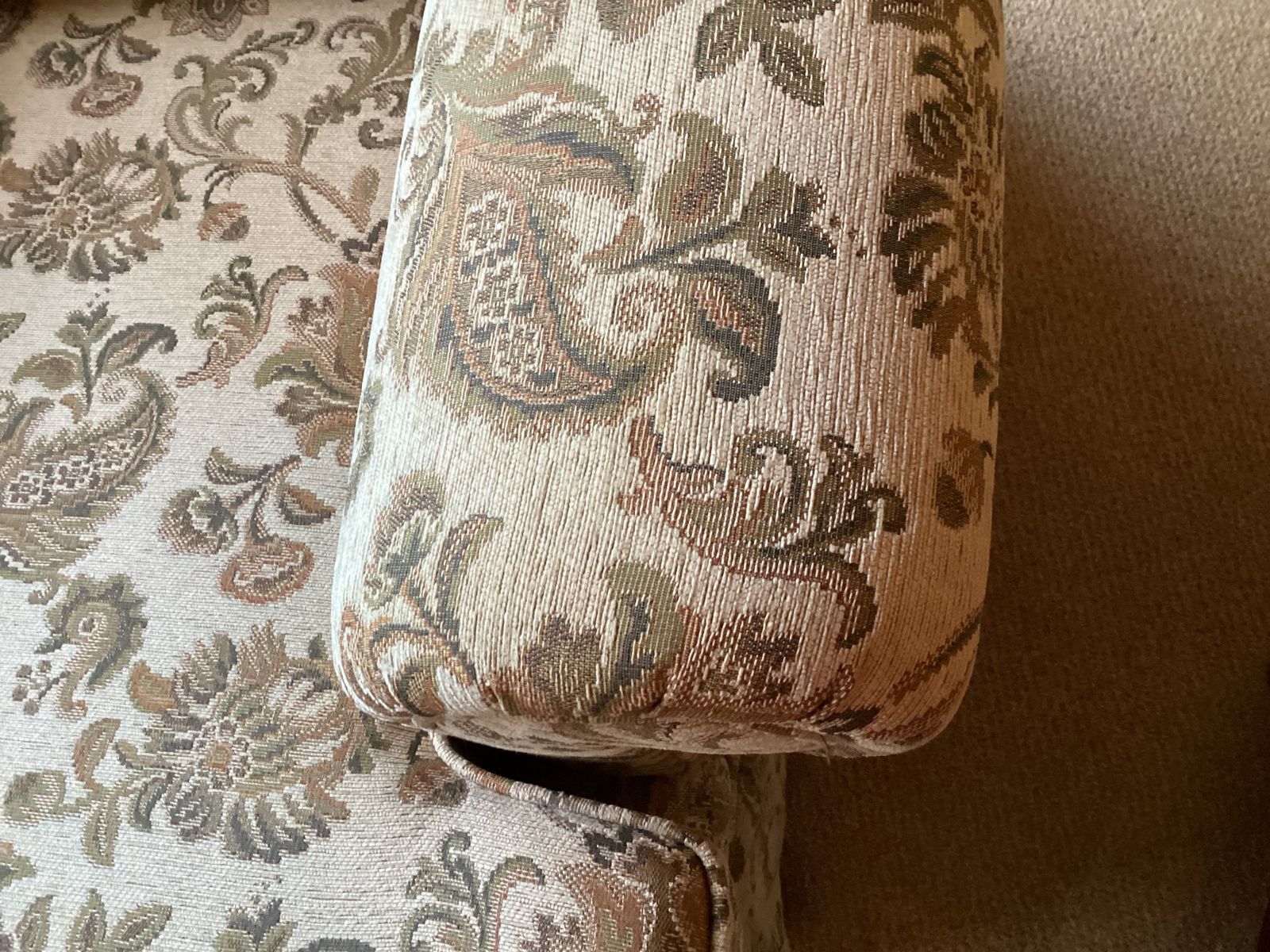 A Great Quality Three Piece Suite By Gainsborough From The Early 21st Century. In Super Condition With New Firmer Seats And Arm Covers From The Original Material. Sofa Or Chairs Can Be Sold Individually photo vintage