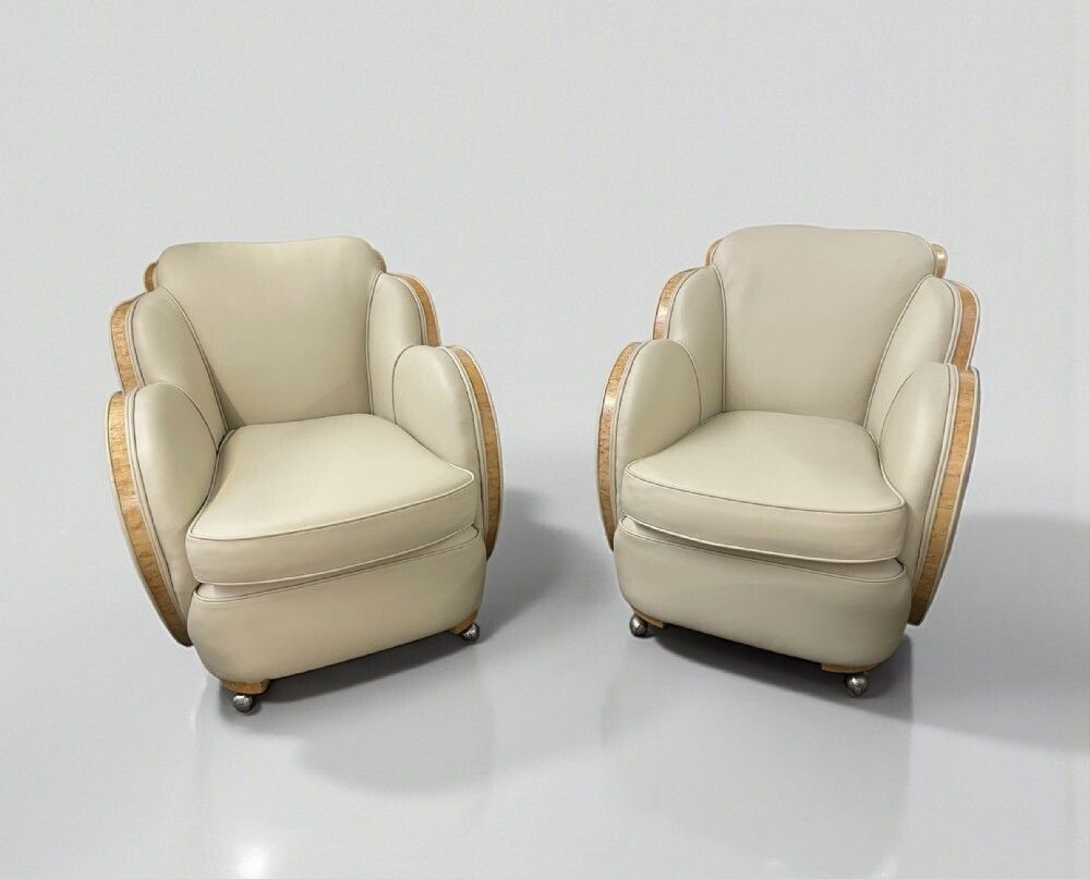 Pair Of Art Deco ‘Cloud’ Armchairs By Harry And Lou Epstein photo 6950.0