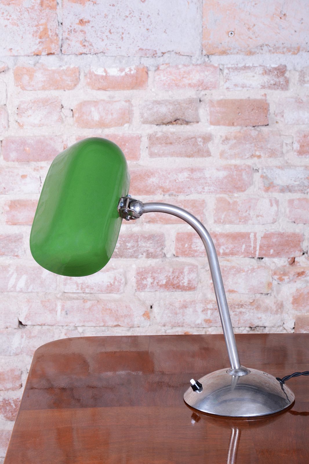 Restored Bauhaus Table Lamp, By Franta Anýž, Chrome, Steel, Czech, 1930s photo Lighting