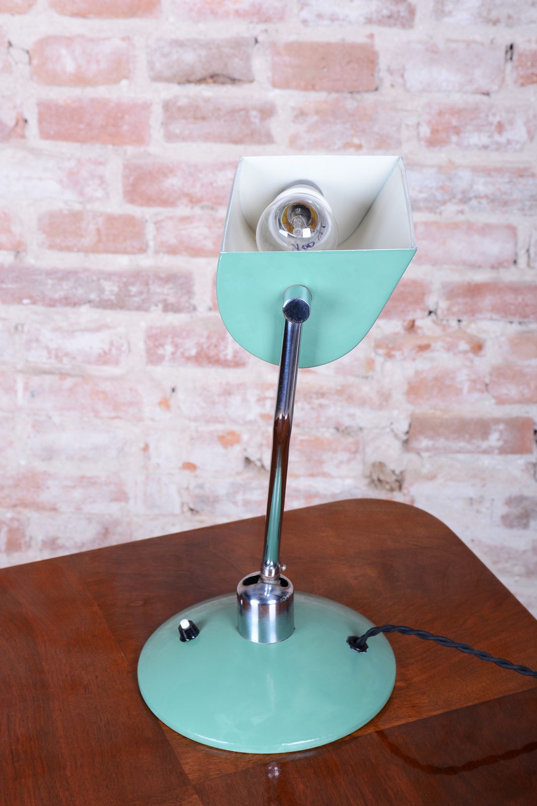 Original Mid Century Table Lamp, By Napako, Chrome Plated Steel, Czech, 1950s photo 450.0