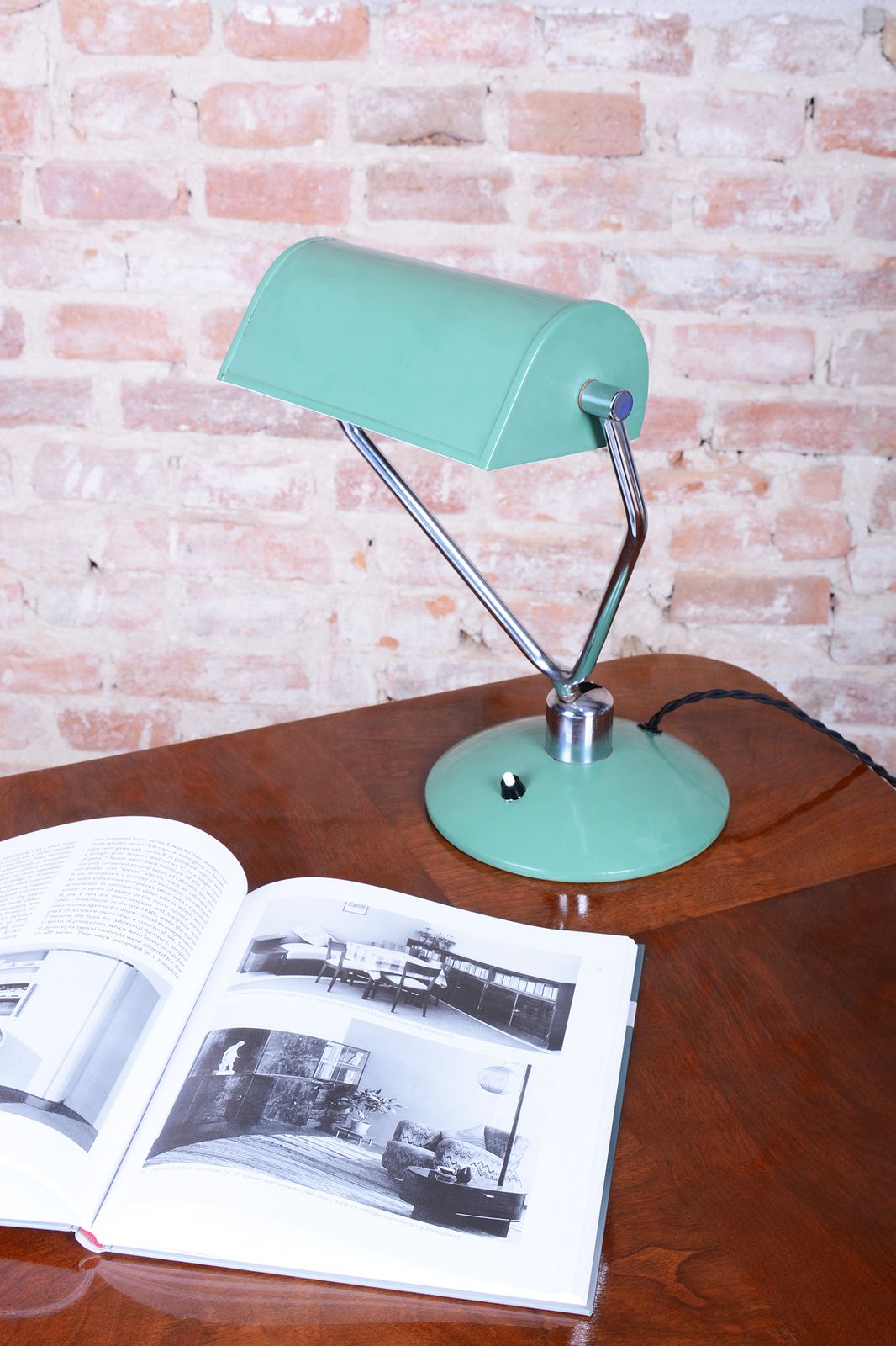 photo furniture Original Mid Century Table Lamp, By Napako, Chrome Plated Steel, Czech, 1950s