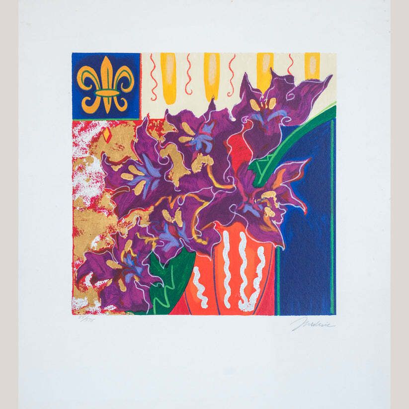 Floraal Stilleven Serigrafiën (Set Van Drie) Van Liz Jardine photo vinterior