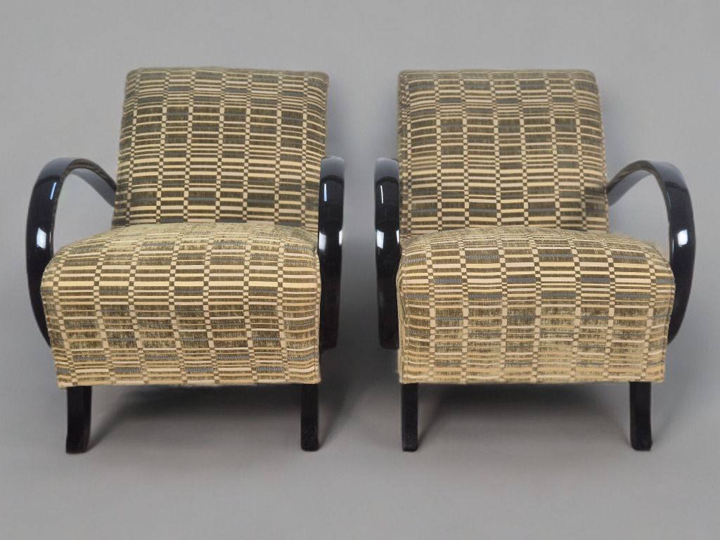 Halabala H410 Armchairs, Czech Artdéco 1940s, Set Of 2 photo Furniture