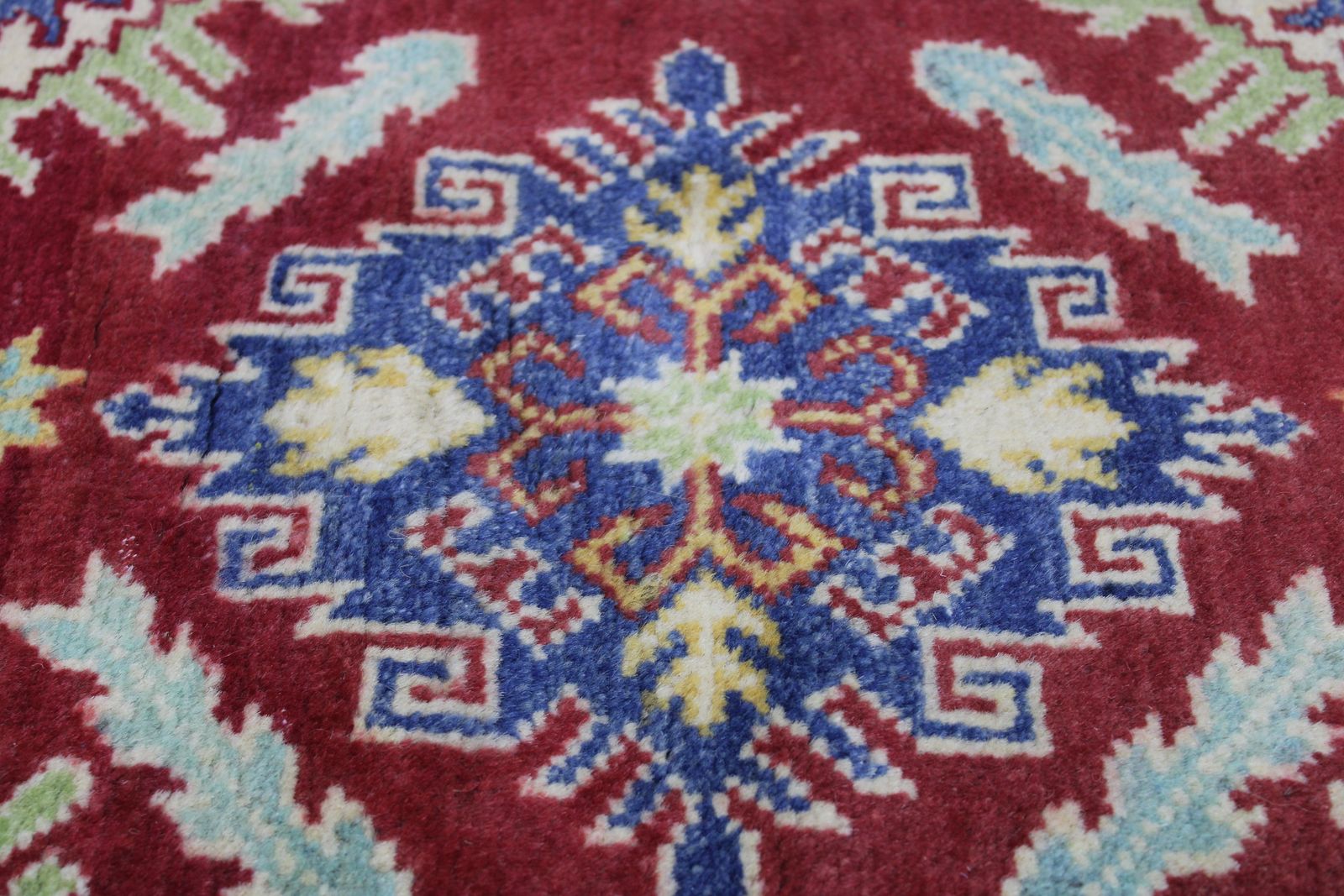 5x5 Traditional Kazak Hand Knotted Circle Round Rug photo vinterior