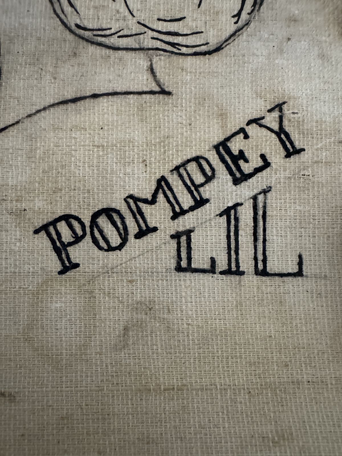 Pompey Lil   Early 20th Century Hand Illustrated Case Lining photo 300.0