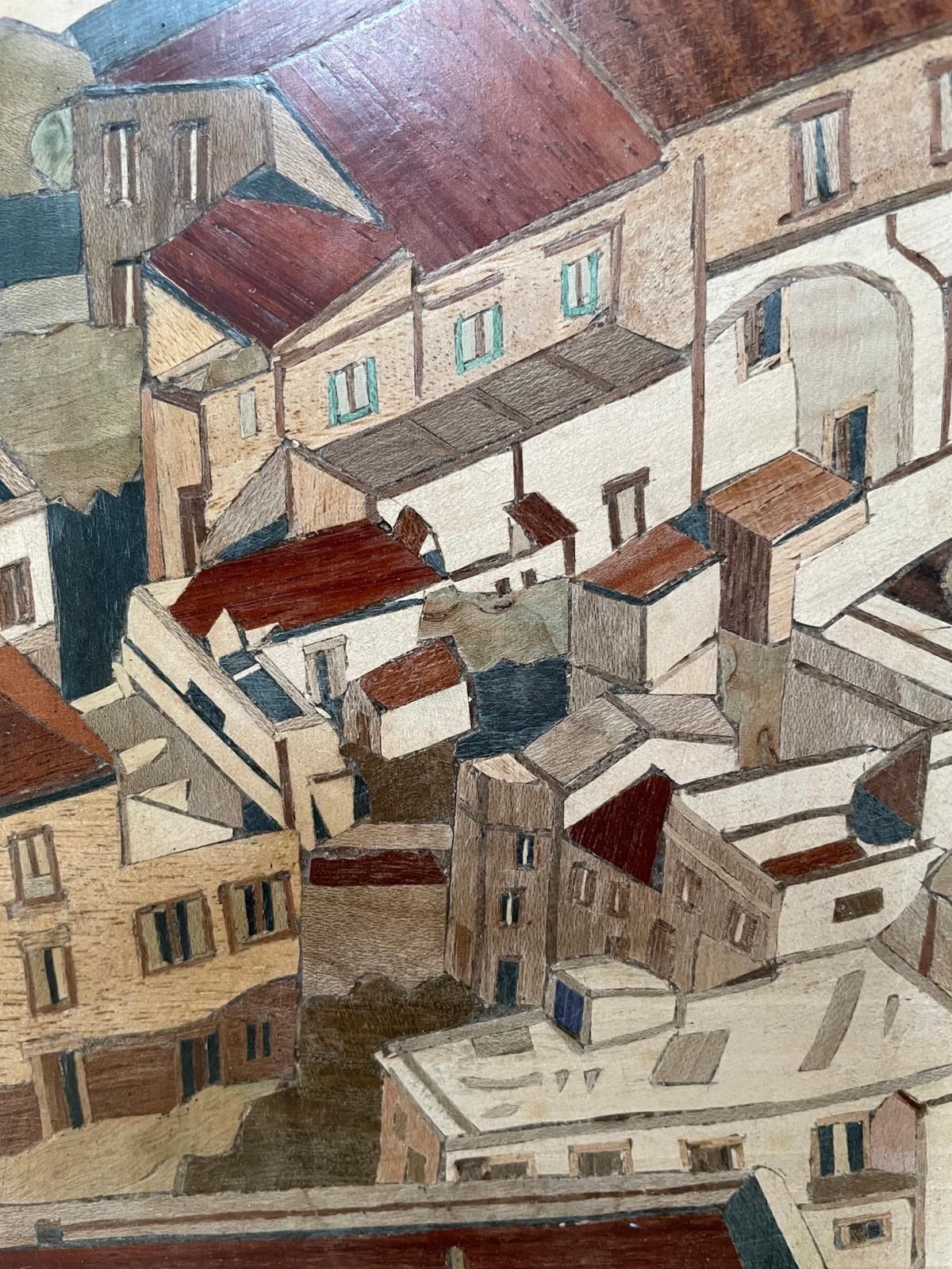 Exquisite Marquetry Depiction Of Amalfi Italy photo vinterior