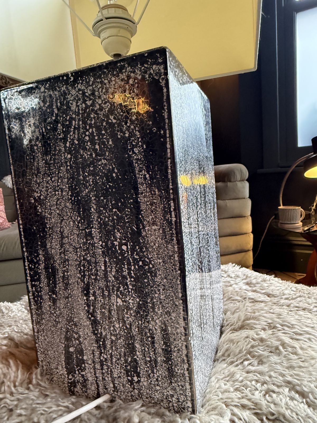 1450.0 Vintage Roche Bobois Ceramic Table Lamp By Faïencerie De Charolles, France, 1970s photo