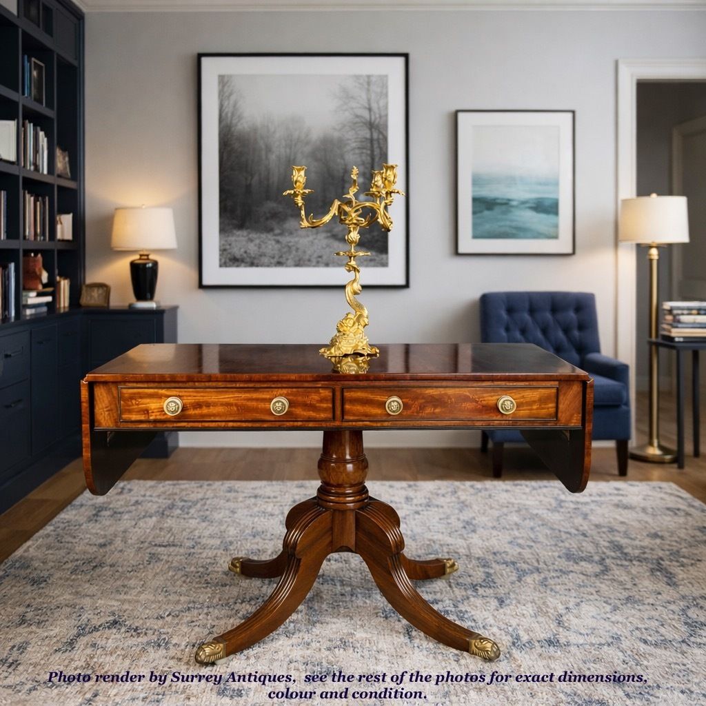 photo for sale Fine Regency Mahogany Drop Leaf  Table Circa 1810