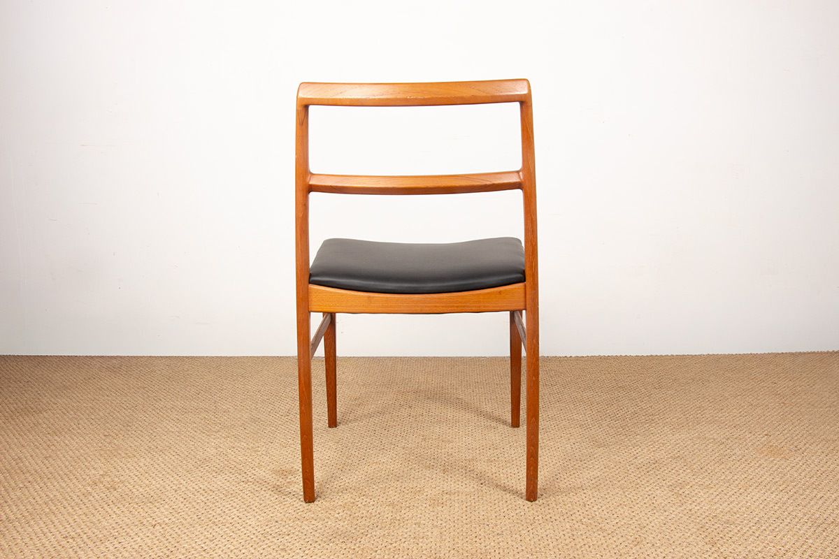 3200.0 Ensemble de 4 chaises danoises en teck et cuir neuf, modèle 430, par Arne Vodder pour Sibast, 1960 photo