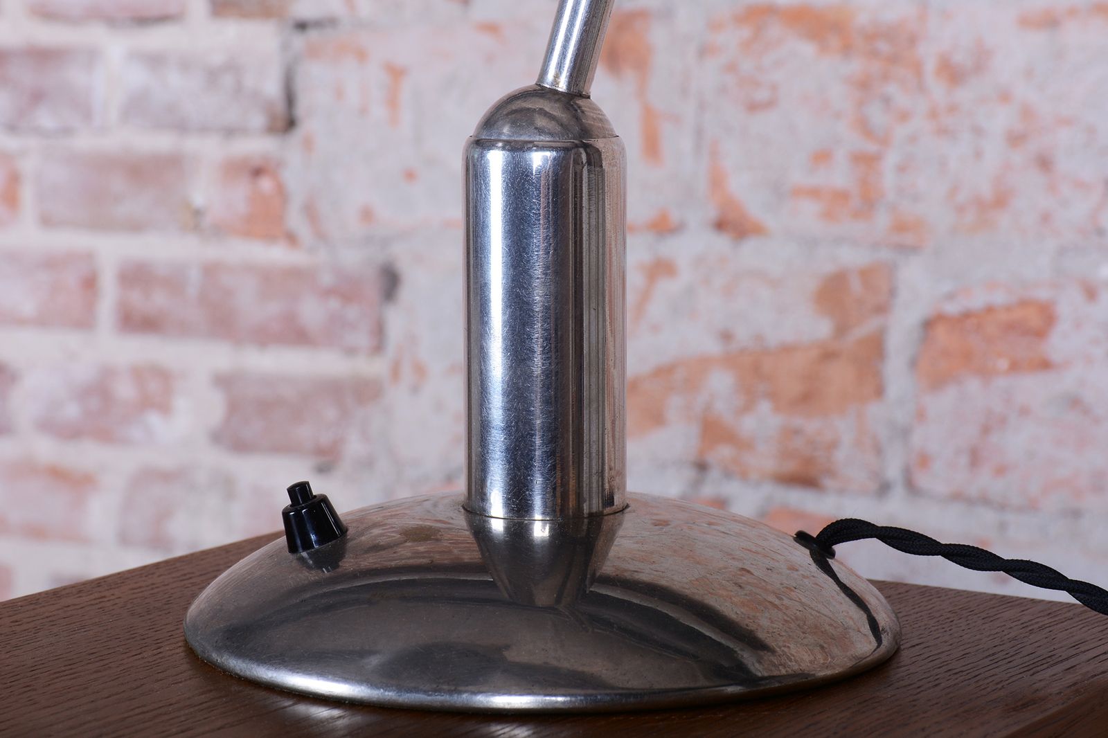 Restored Bauhaus Table Lamp, By Franta Anýž, Chrome, Aluminium, Czech, 1930s photo 750.0