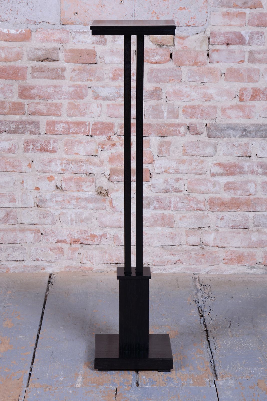 Restored Art Deco Pedestal, Oak, Revived Polish, Czech, 1920s photo for sale