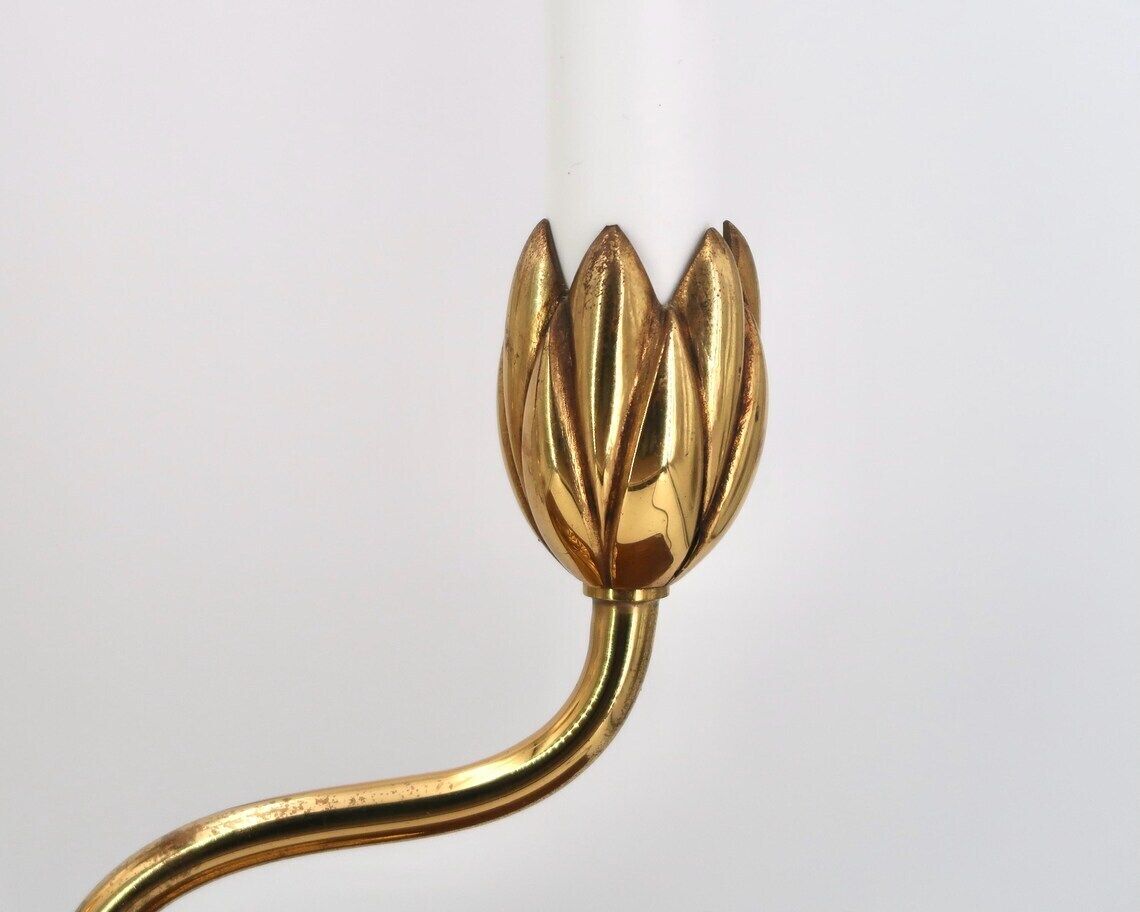 Franse Bronzen Waterlelie Tafellamp Van Lucien Gau, Jaren 1990 – Siertafelverlichting, Slaapkamerlamp, Hollywood Regency, Bloemmotief, Bureaulamp photo 636.0