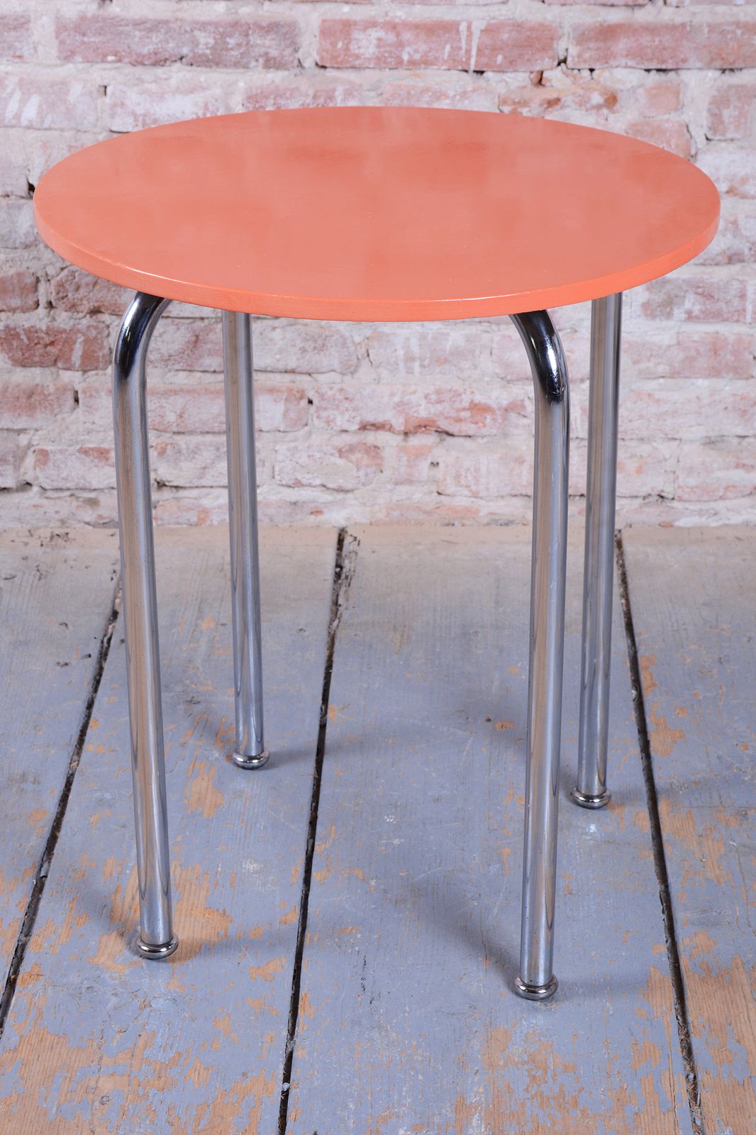 Restored Bauhaus Table, By Hynek Gottwald, Chrome Plated Steel, Czech, 1930s photo furniture