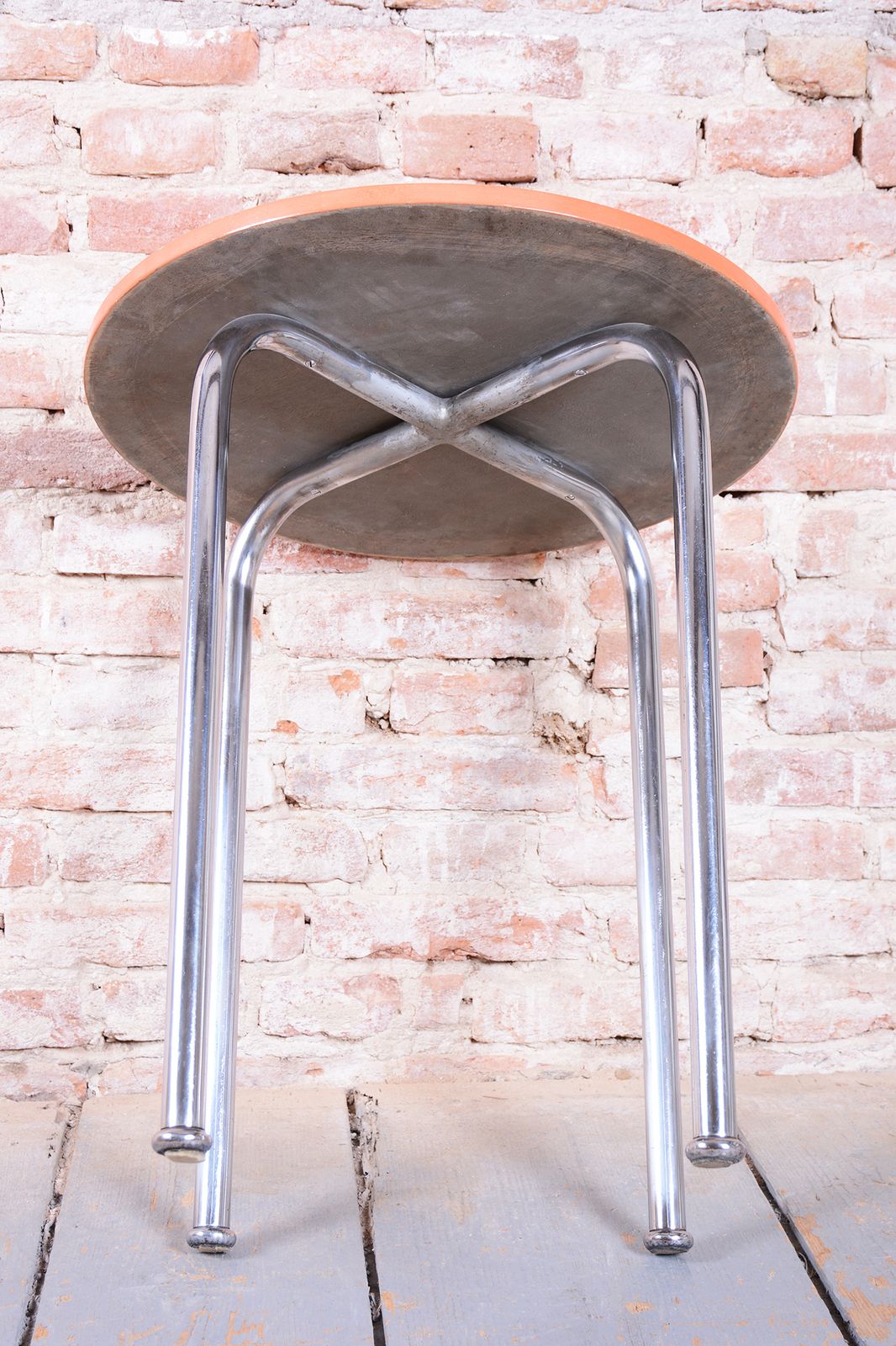 Restored Bauhaus Table, By Hynek Gottwald, Chrome Plated Steel, Czech, 1930s photo vinterior
