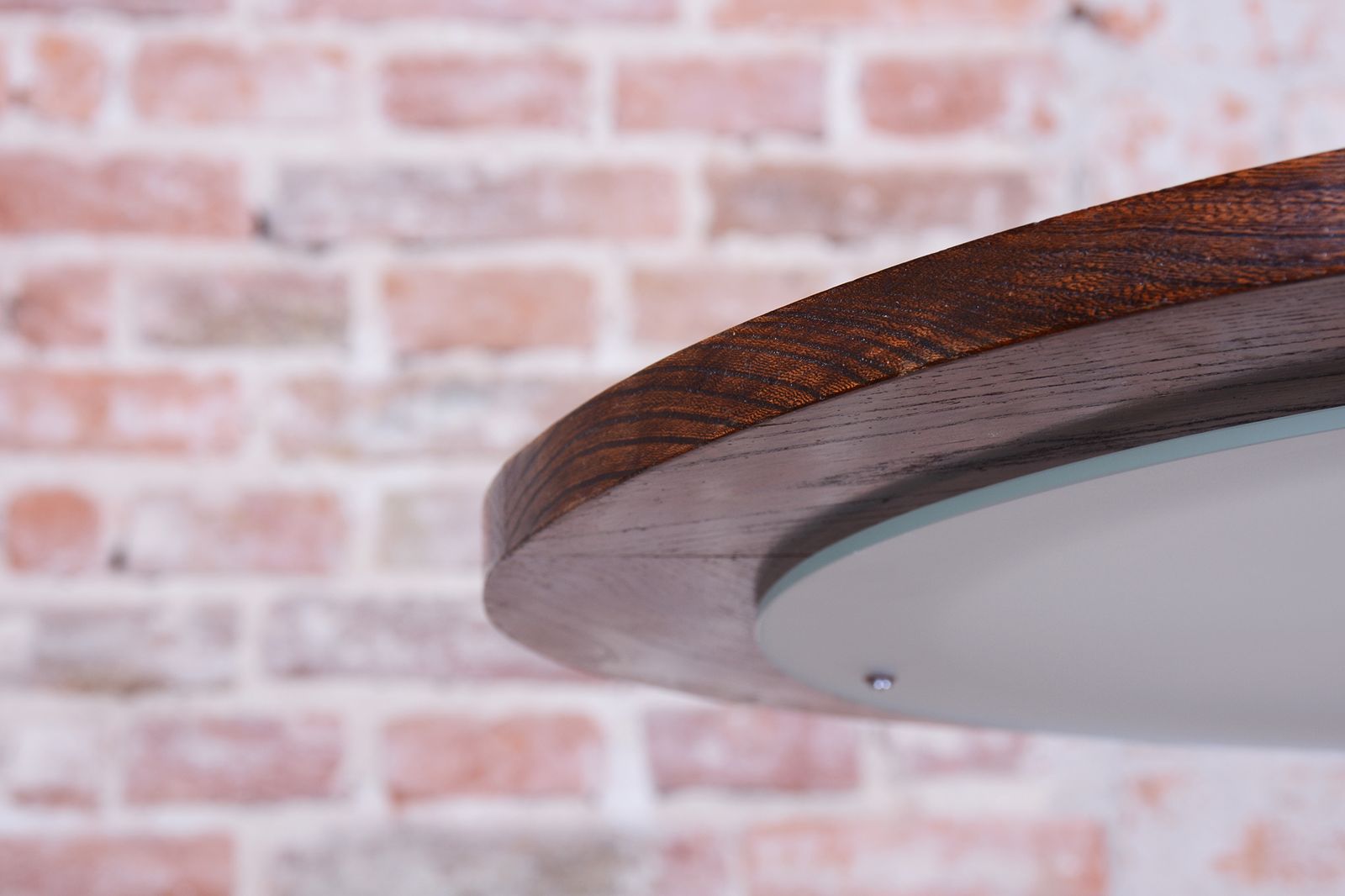 Restored Mid Century Ceilig Lamp, Oak, Frosted Glass, Czech, 1950s photo vinterior