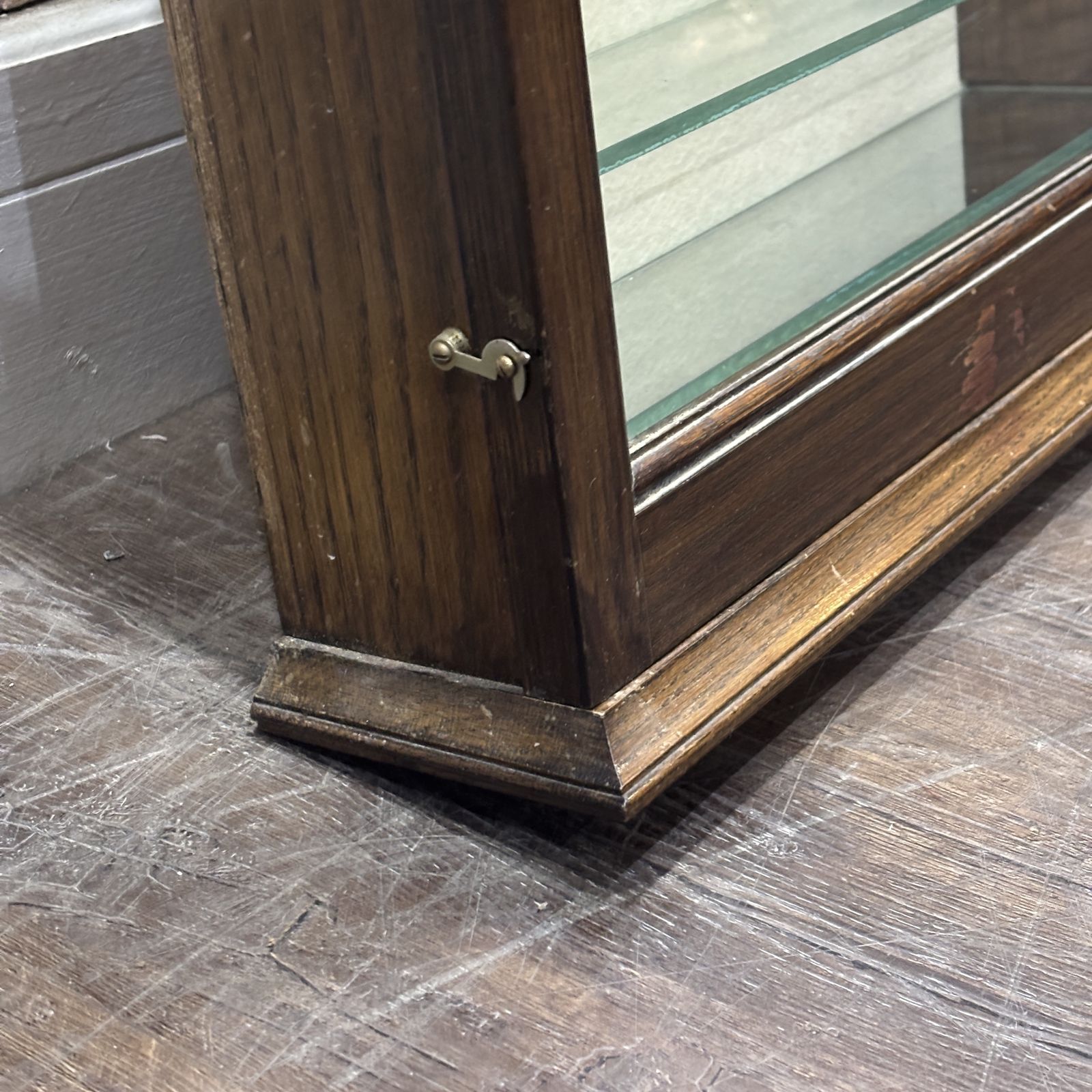 Edwardian Style Oak Wall Shop Display Cabinet photo Furniture
