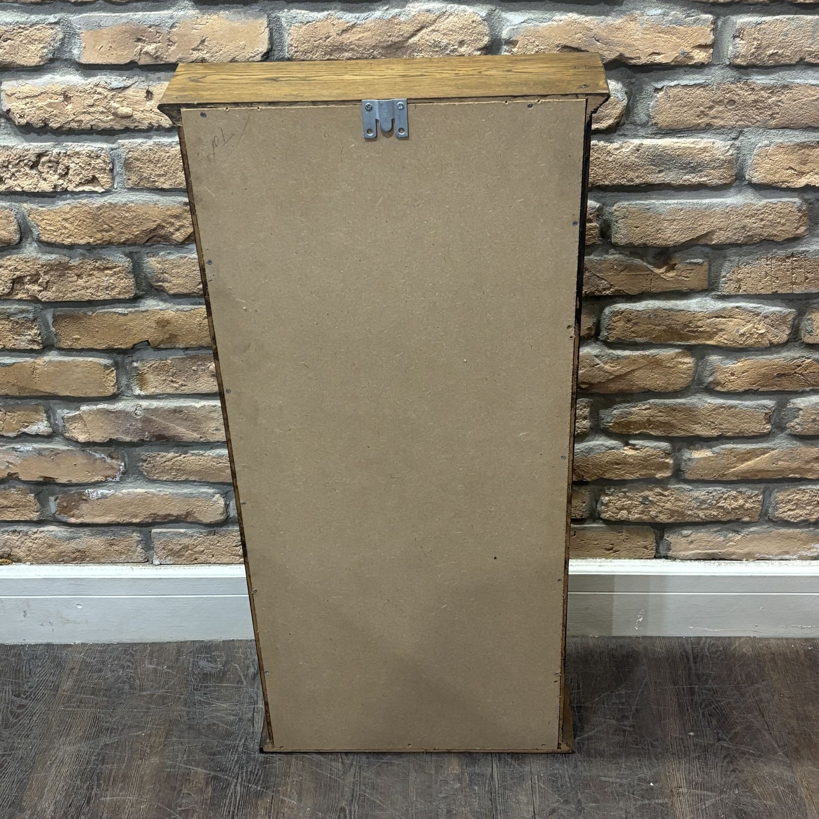 Edwardian Style Oak Wall Shop Display Cabinet photo vintage