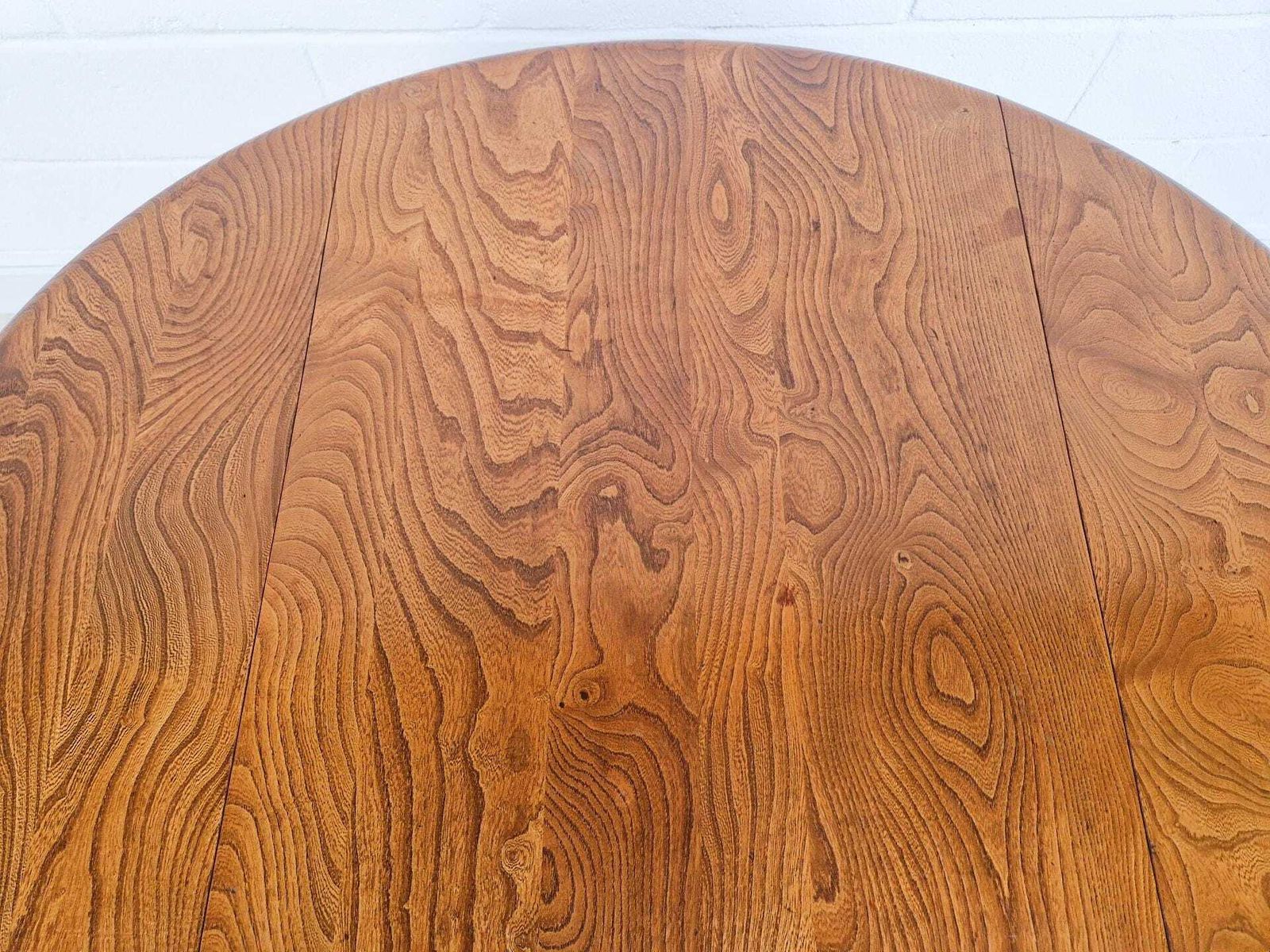 Ercol Vintage Mid Century Solid Elm Drop Leaf Table And Stickback Chair Dining Set Pg023 photo buy