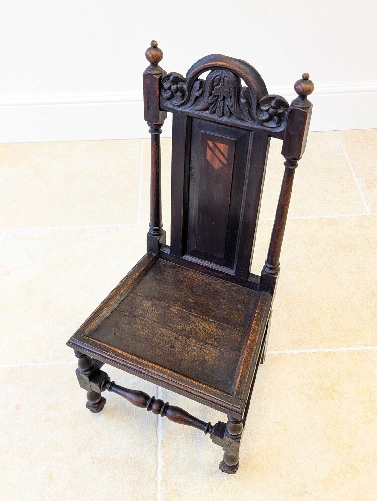 Antique Late Victorian Oak Hall Chair C.1890 photo buy