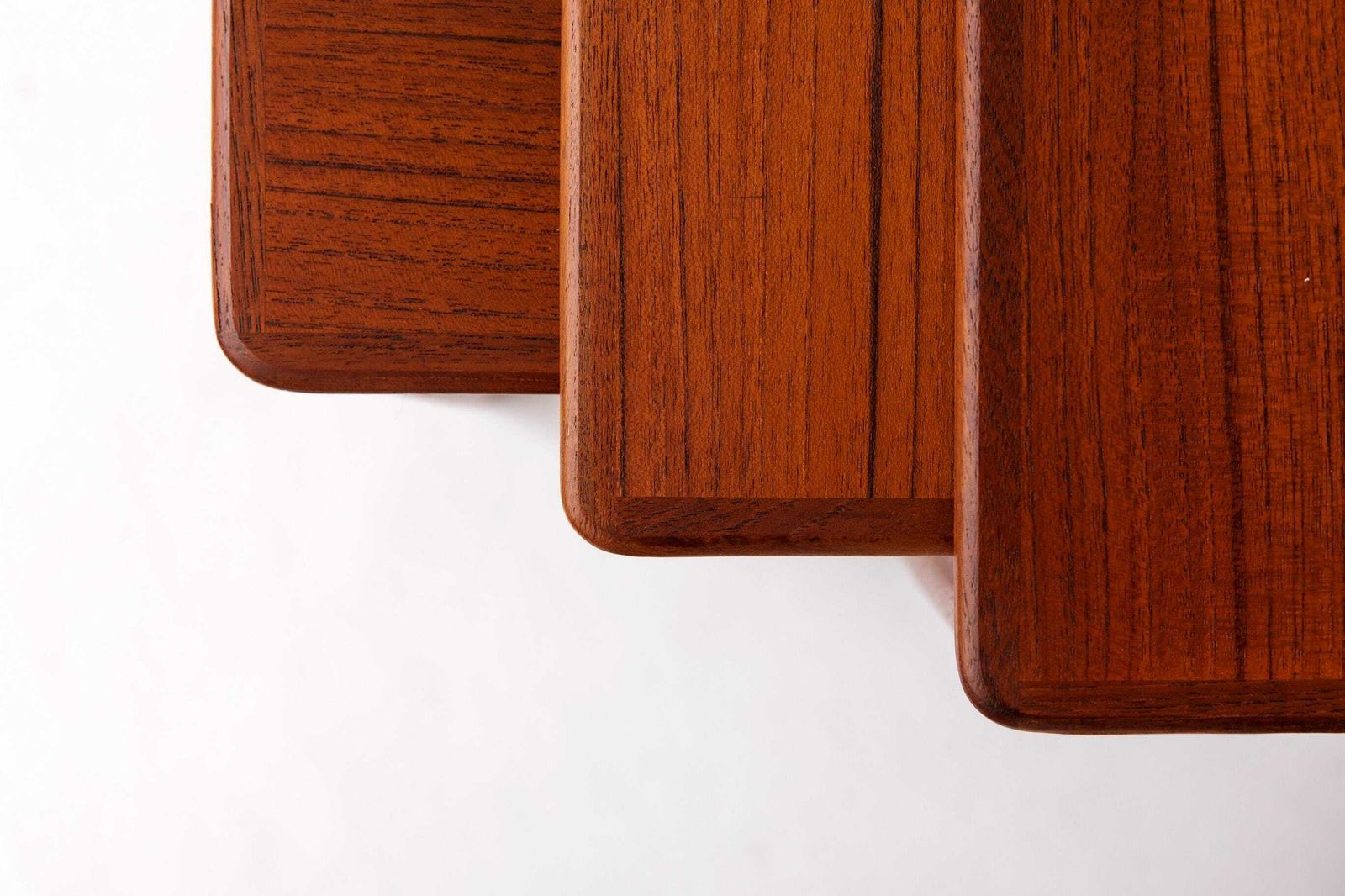 Set Of 3 Teak Nesting Tables – 1970s Danish Mid Century Modern Design, Vintage Side Tables, Scandinavian Teak Furniture photo 499.0