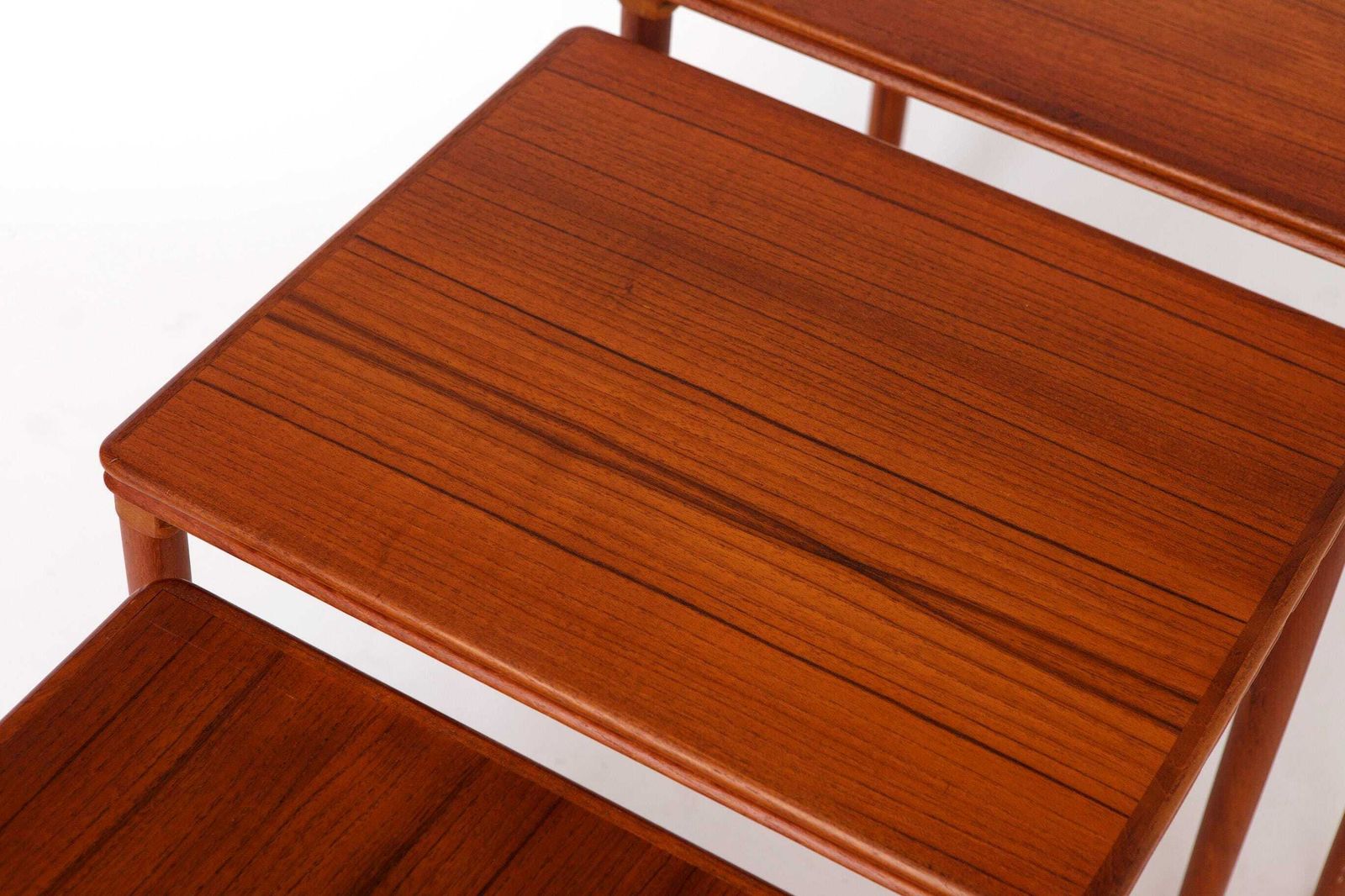 Set Of 3 Teak Nesting Tables – 1970s Danish Mid Century Modern Design, Vintage Side Tables, Scandinavian Teak Furniture photo buy