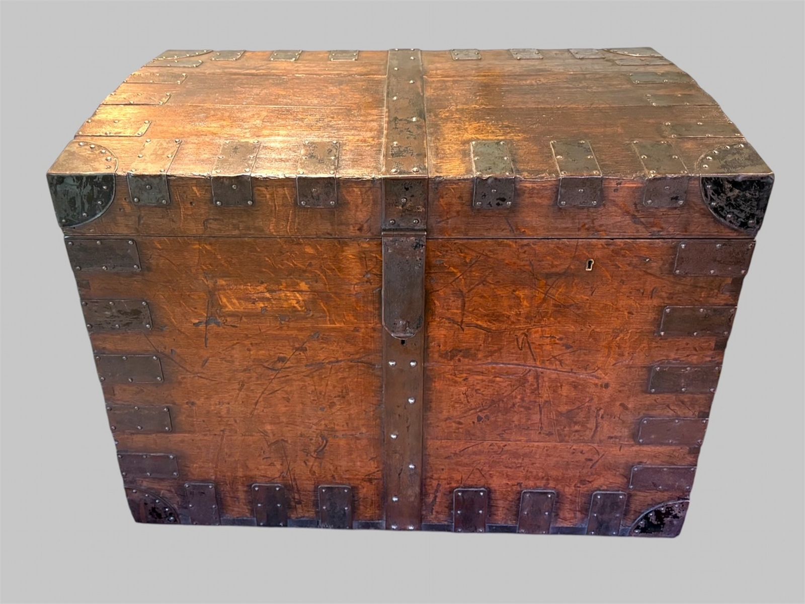 Victorian Iron Bound Oak Silver Chest photo furniture
