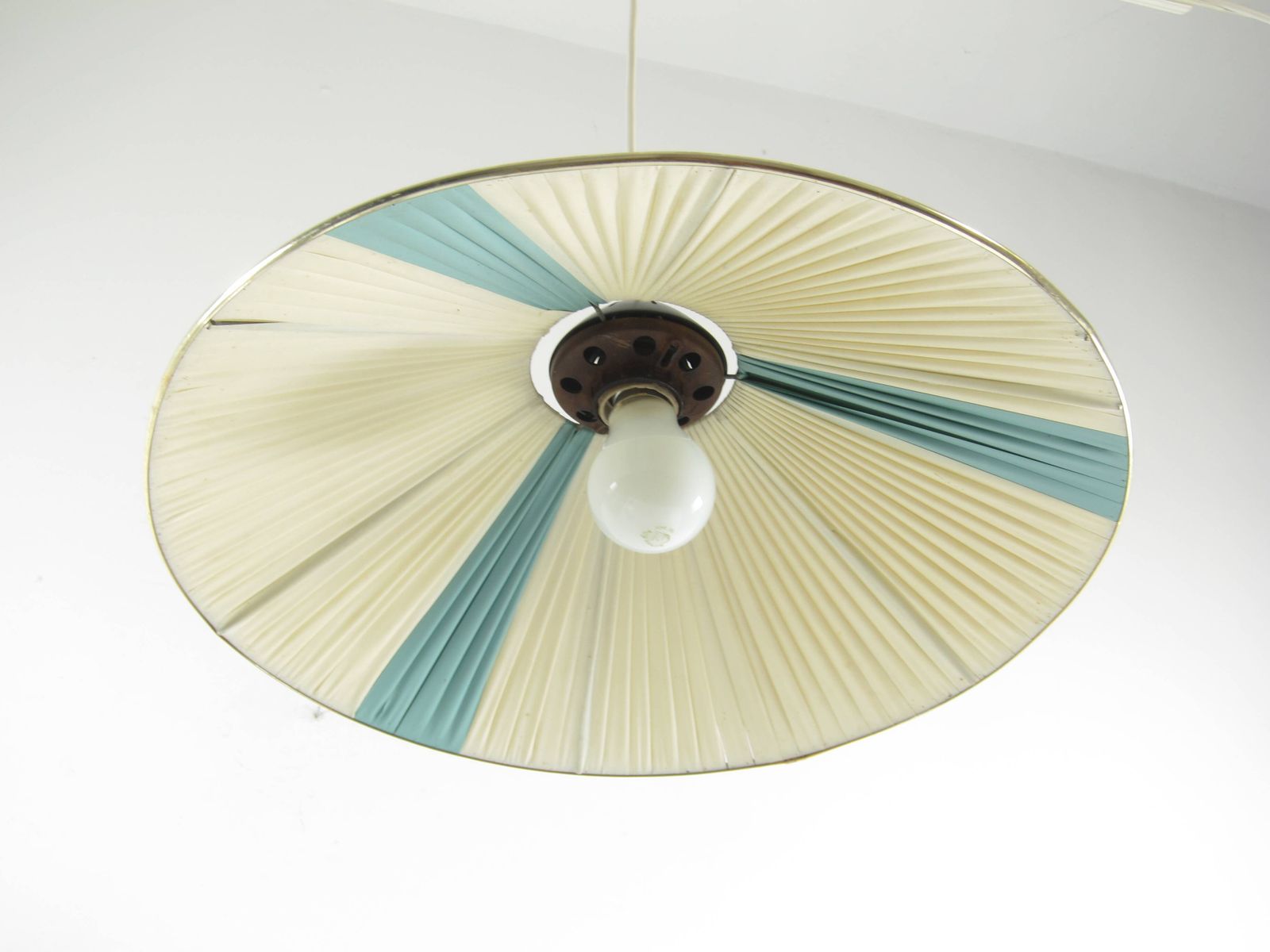 Zeldzame Louis Kalff Philips Hanglamp Met Nylonbanden, Ca. Jaren 1950 photo furniture