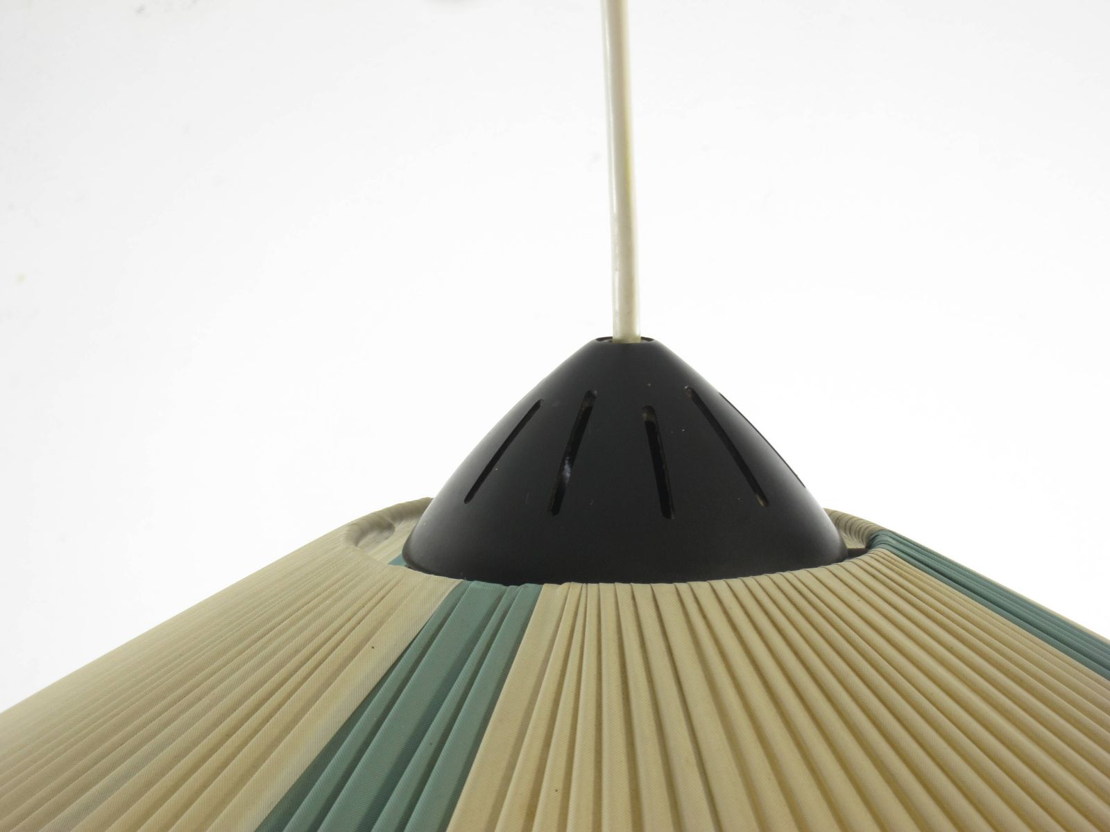 Zeldzame Louis Kalff Philips Hanglamp Met Nylonbanden, Ca. Jaren 1950 photo vinterior