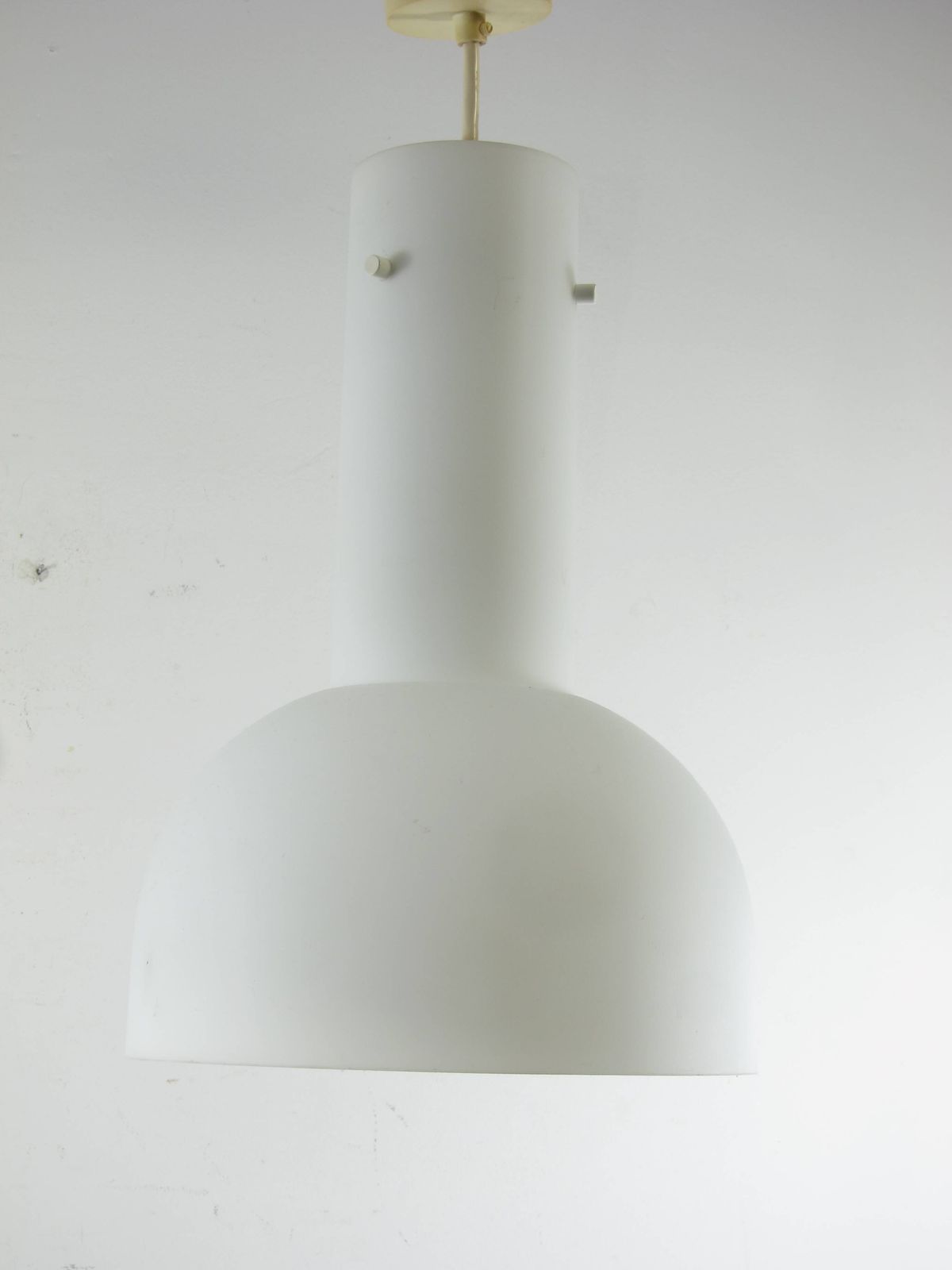Large Opaline Glass Pendant Lamp, Limburg Lighting, 1970s photo Lighting