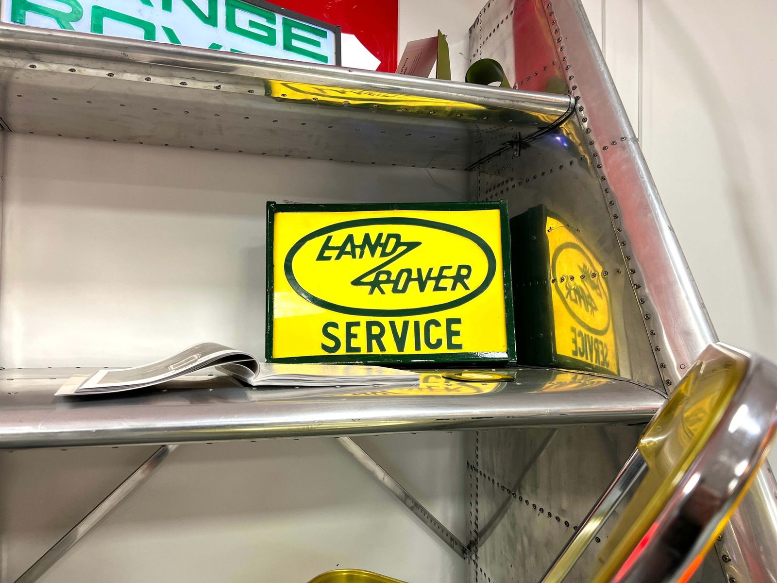 Land Rover Service, Vintage Illuminated Sign / Light Box photo for sale