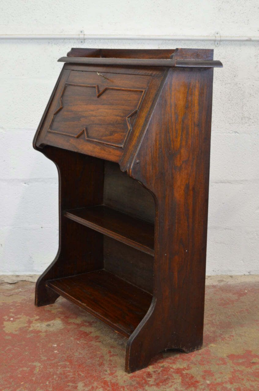 An Early 20th Century Oak Student's Bureau Writing Table photo furniture