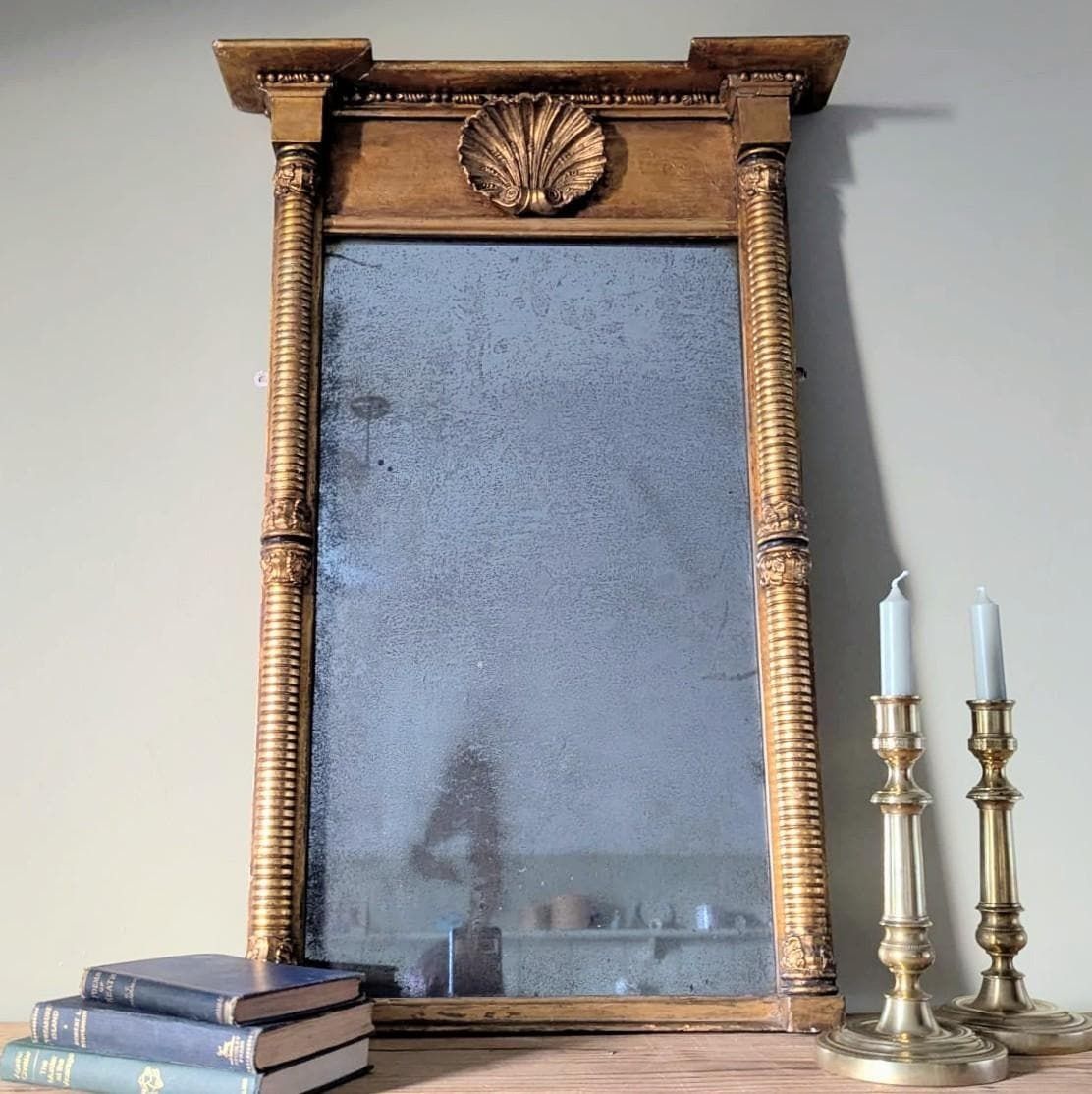 Home Decor An Antique Regency Gilt Pier Mirror   English C1820 photo
