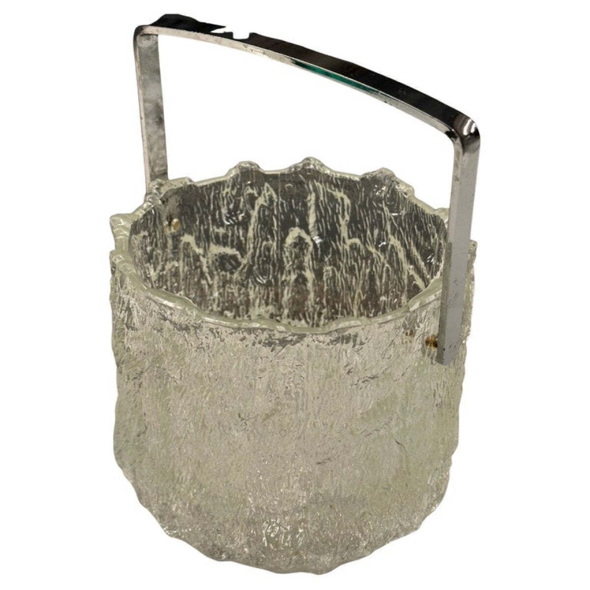 1970s Swedish Iittala "Seita" Series Frosted Ice Bucket By Tapio Wirkkala