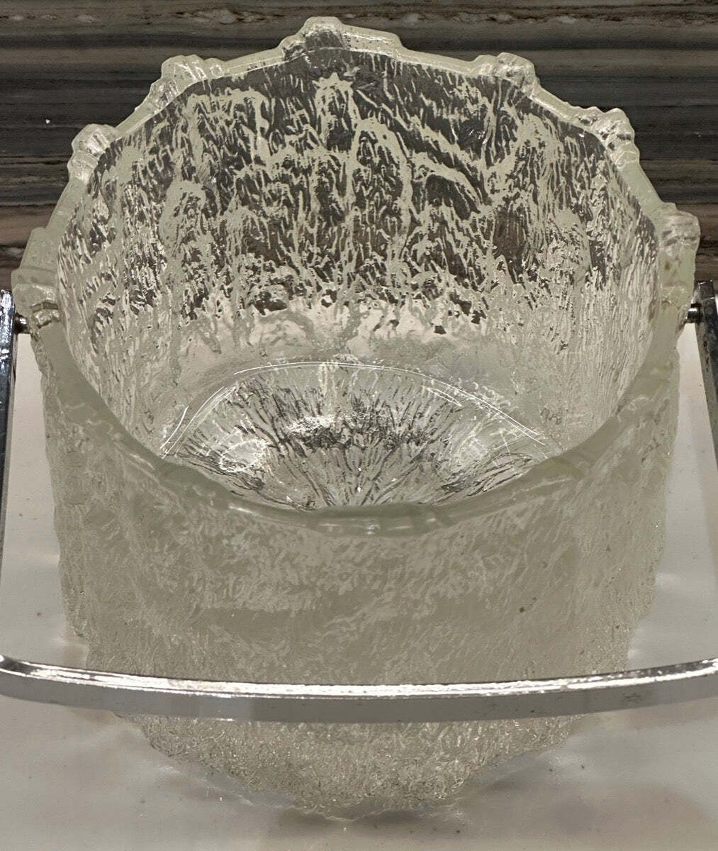 1970s Swedish Iittala "Seita" Series Frosted Ice Bucket By Tapio Wirkkala photo vintage