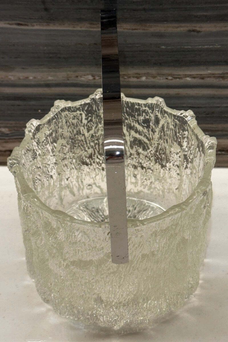 photo for sale 1970s Swedish Iittala "Seita" Series Frosted Ice Bucket By Tapio Wirkkala