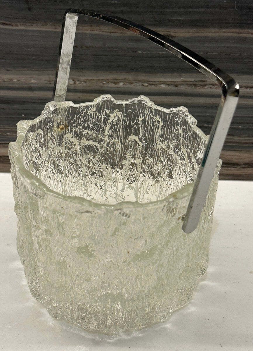 Home Decor 1970s Swedish Iittala "Seita" Series Frosted Ice Bucket By Tapio Wirkkala photo