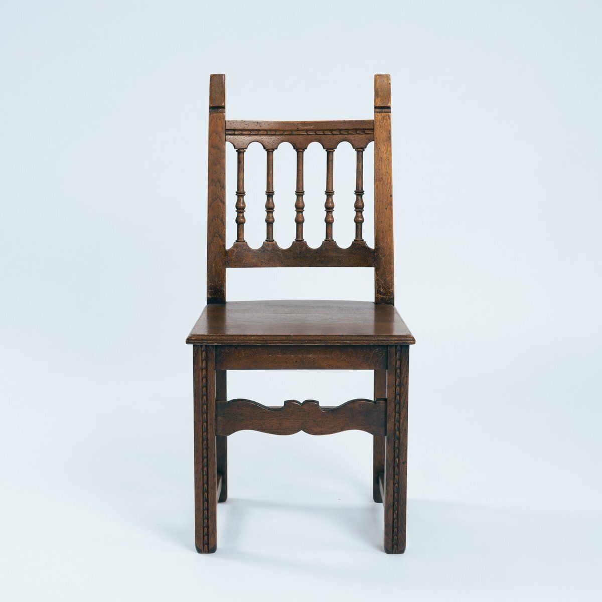 Spanish Walnut Hand Carved Dining Chairs, 1969, Set Of 6 photo buy