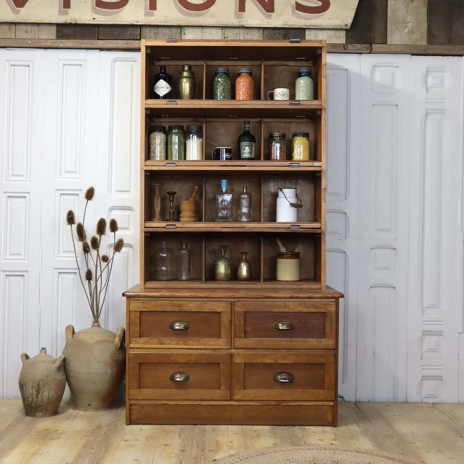 Vintage Oak Solicitors Haberdashery Cabinet 2201k. photo for sale