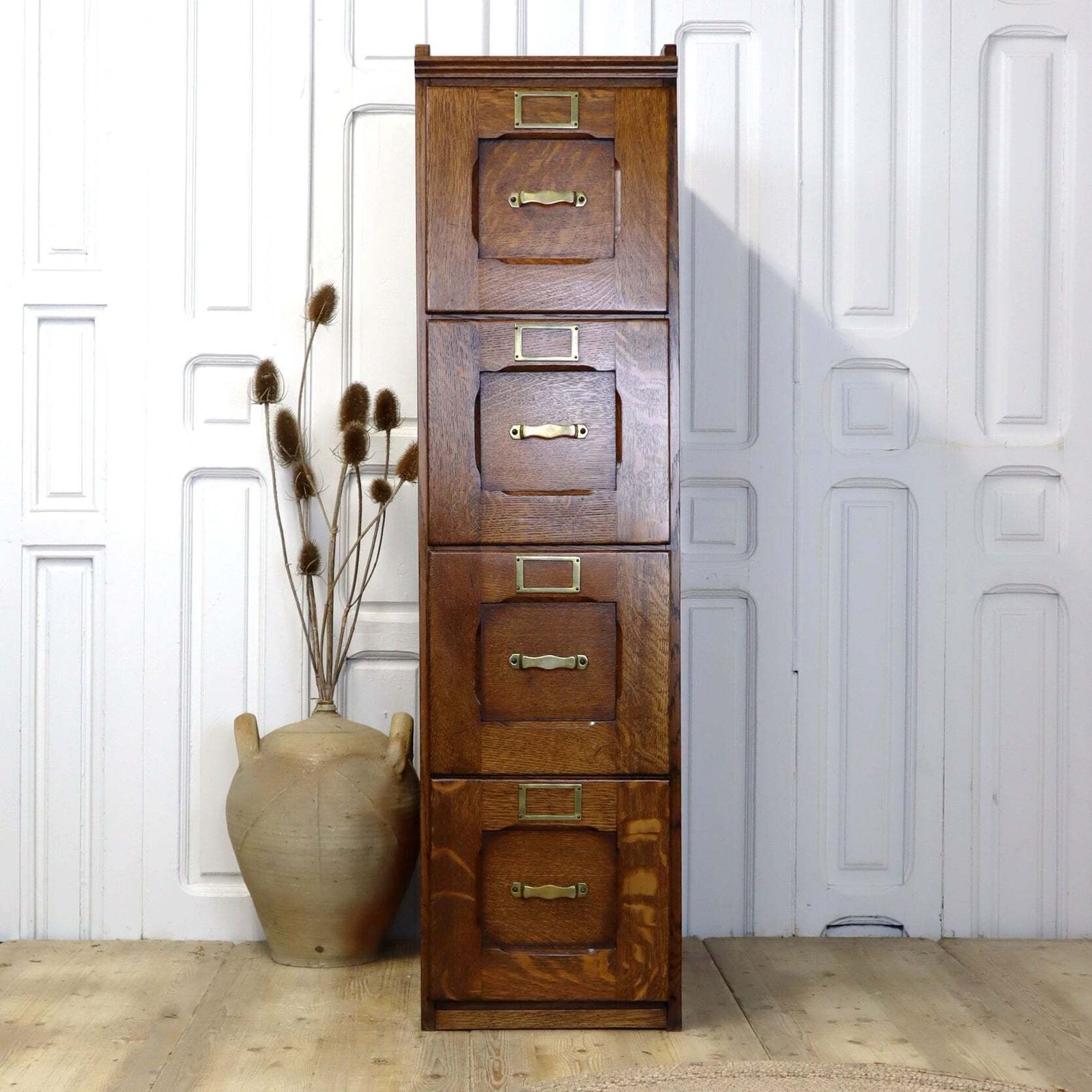 Antique Oak Filing Drawers., Mid 20th Century